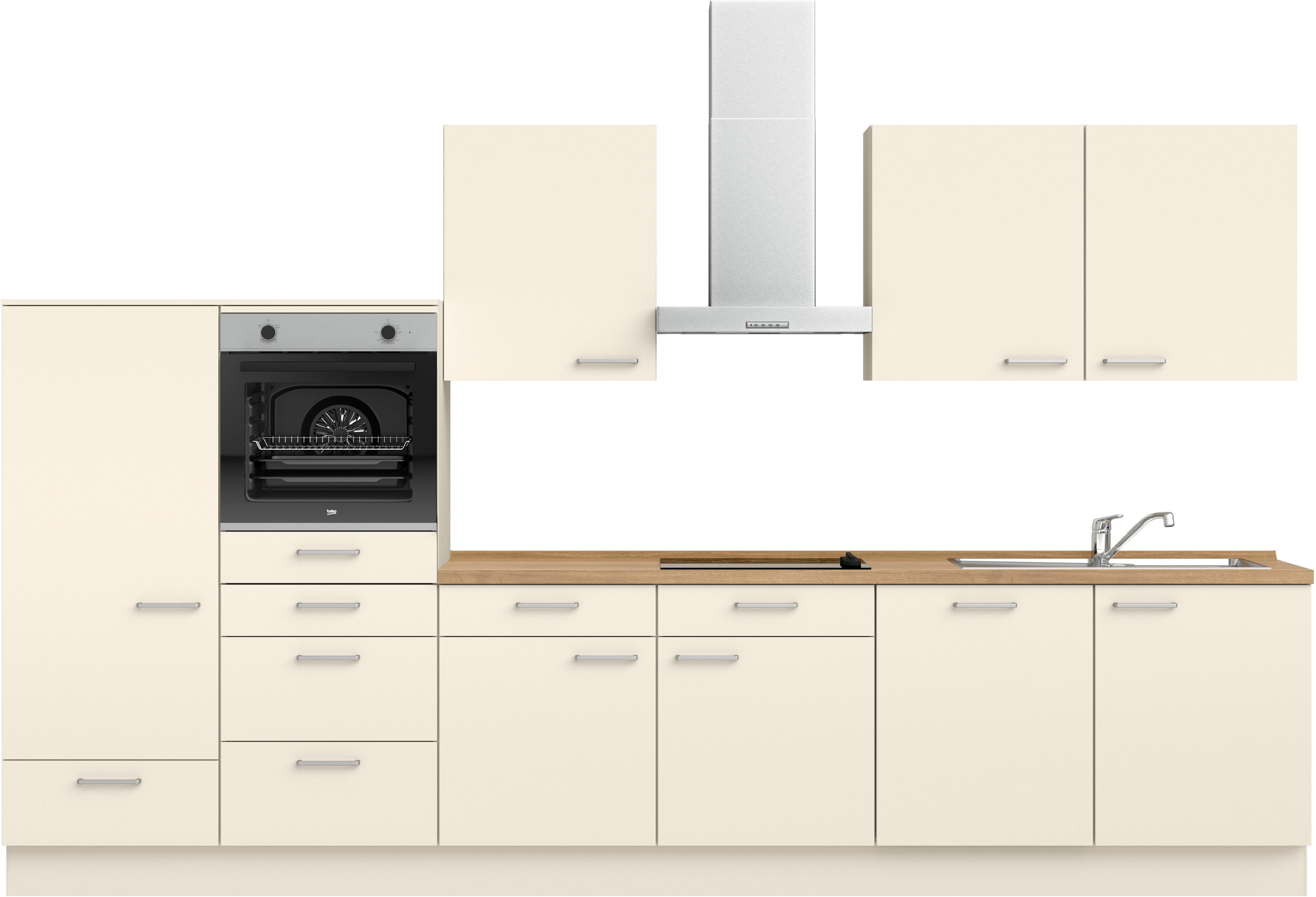 nobilia Küchenzeile ""Touch I", NEU: individuell anpassbar mit gratis Profi-Beratung" vormontiert, Breite 360 cm, Ausrichtung wählbar, wahlw. mit E-Geräten