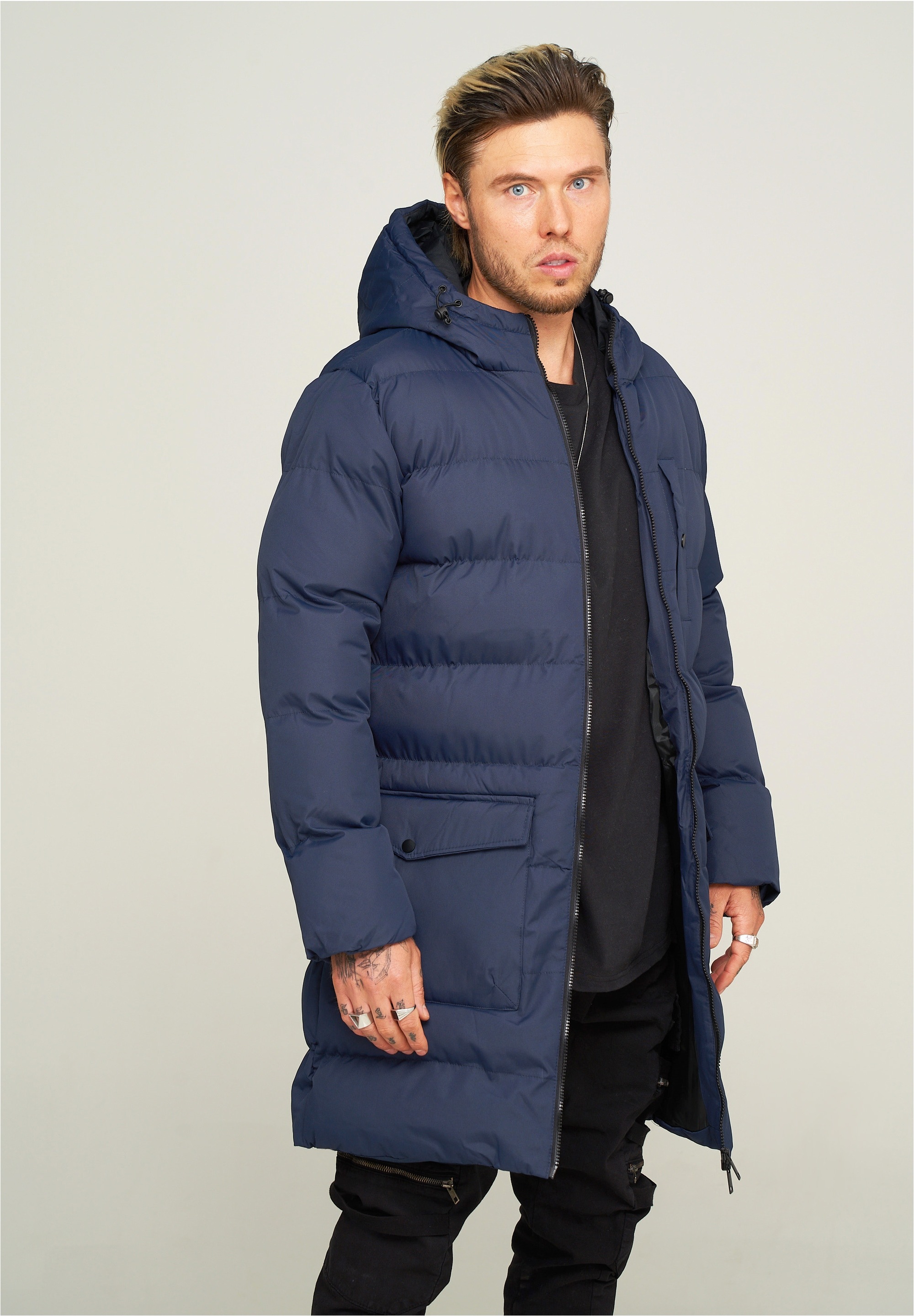 behype Steppjacke »PUFFER PARKA«, Steppjacke mit Kapuze