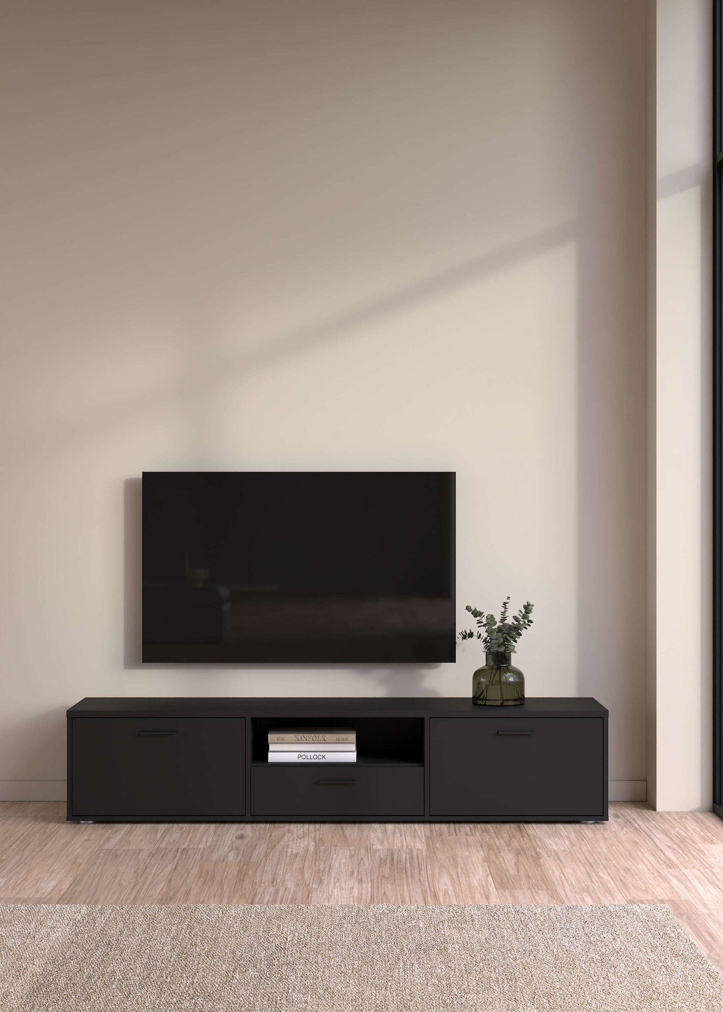 Home affaire TV-Board "Media TV-Möbel, TV Schrank, Mediaboard, Lowboard" TV-Kommode, wahlweise Breite 147 oder 177 cm