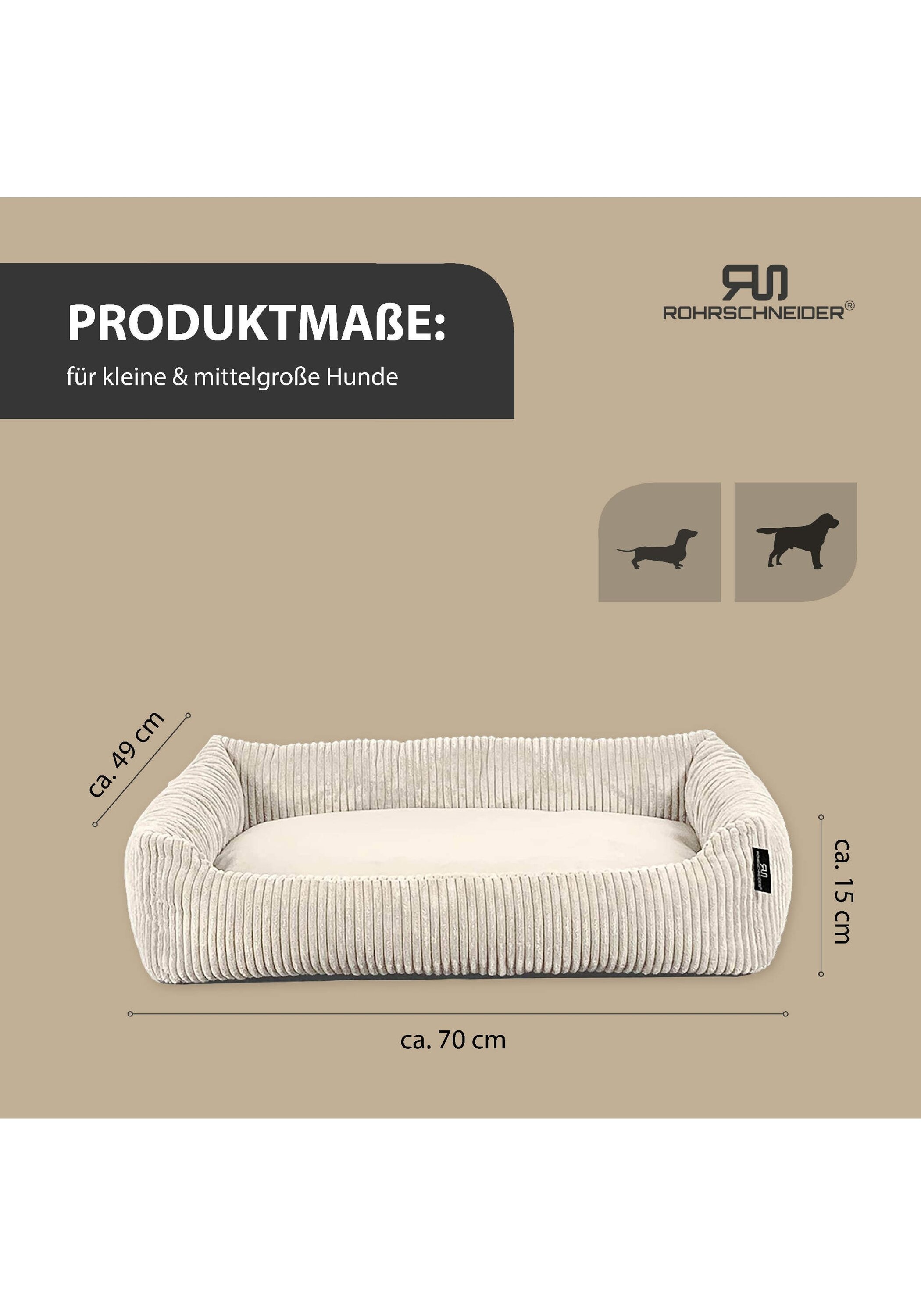 Rohrschneider Tierbett »Tierbetten Hundebett Cord 1er Pack«