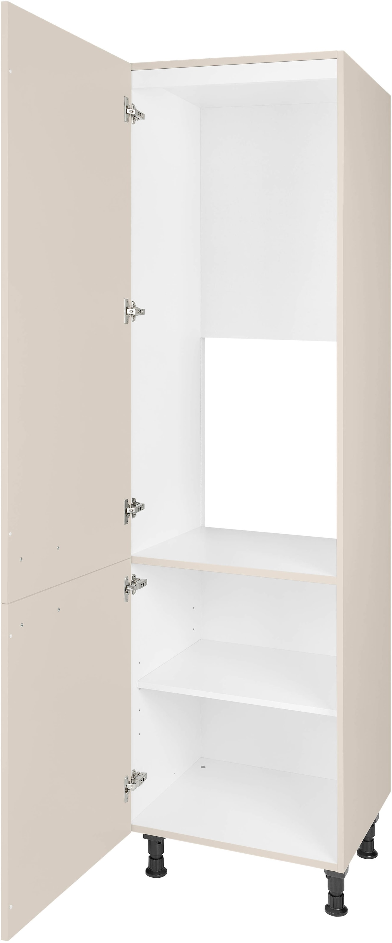 nobilia® Kühlumbauschrank »"MIAMI", mit zwei Türen und zusätzlichem Einlegeboden,« vormontiert, Ausrichtung wählbar, Breite/Höhe: 60/216,6 cm