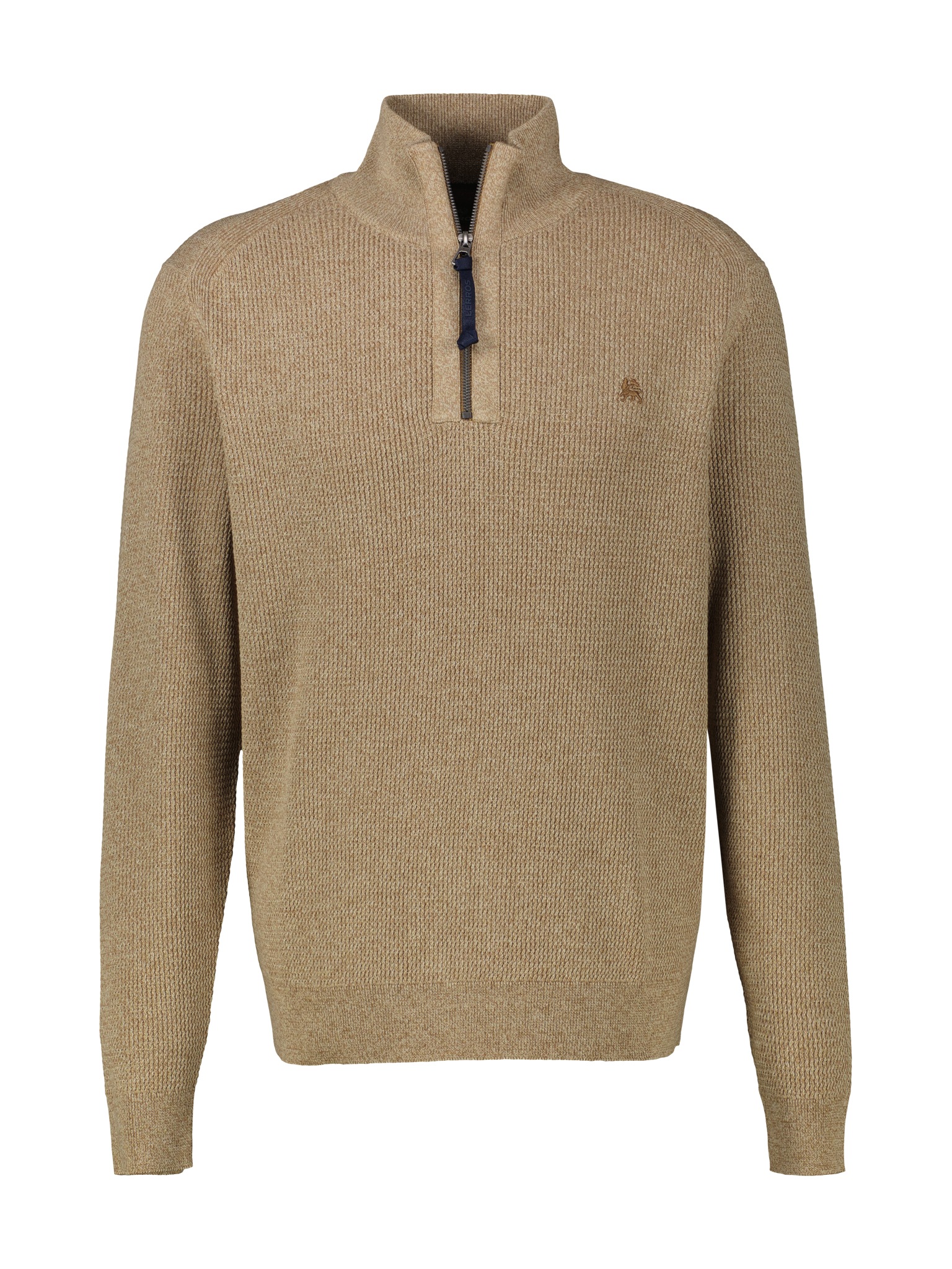 LERROS Strickpullover mit Troyer-Reißverschluss, Stehkragen