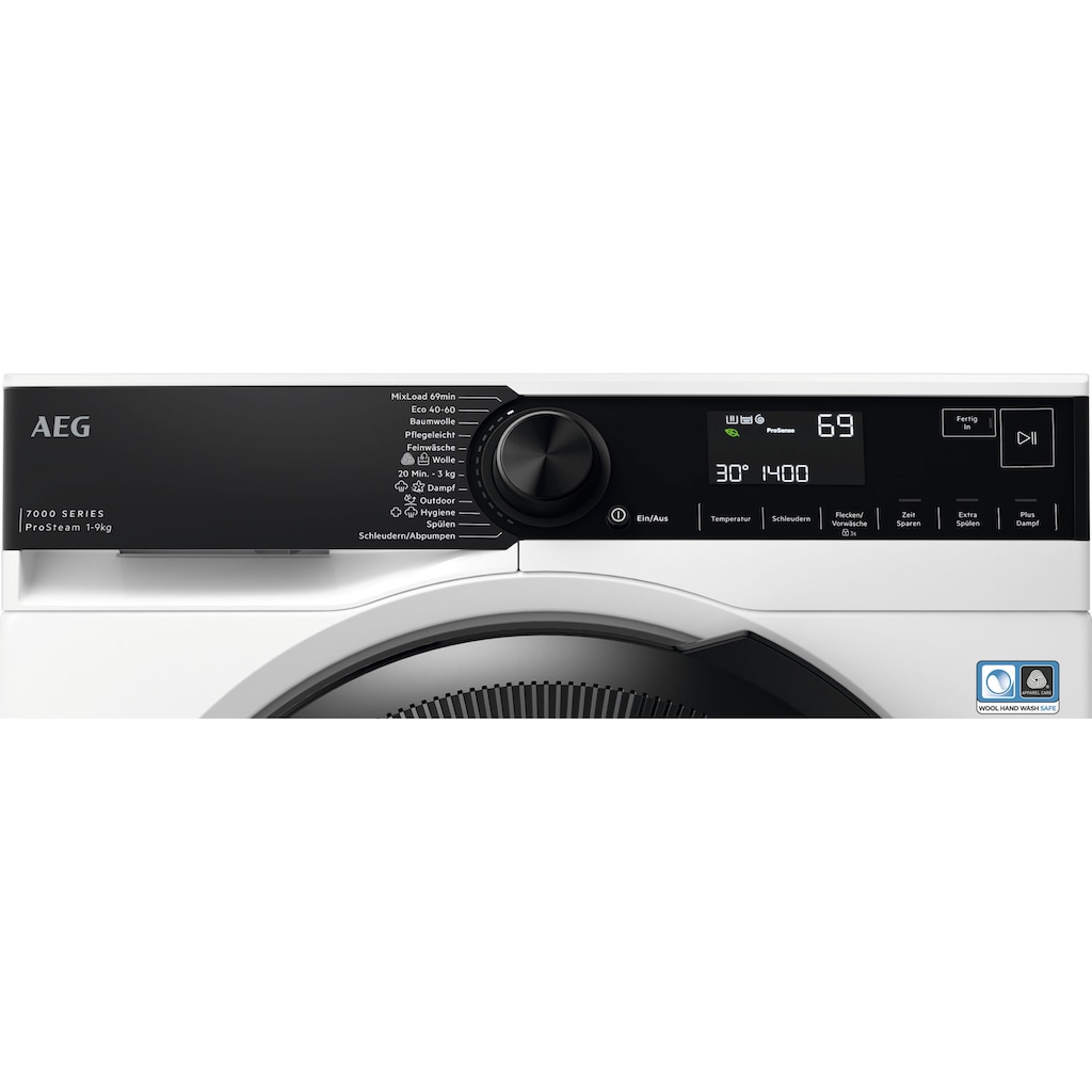 AEG Waschmaschine »LR7FA69FL«, Serie 7000 mit ProSteam-Technologie, LR7FA69FL, 9 kg, 1600 U/min