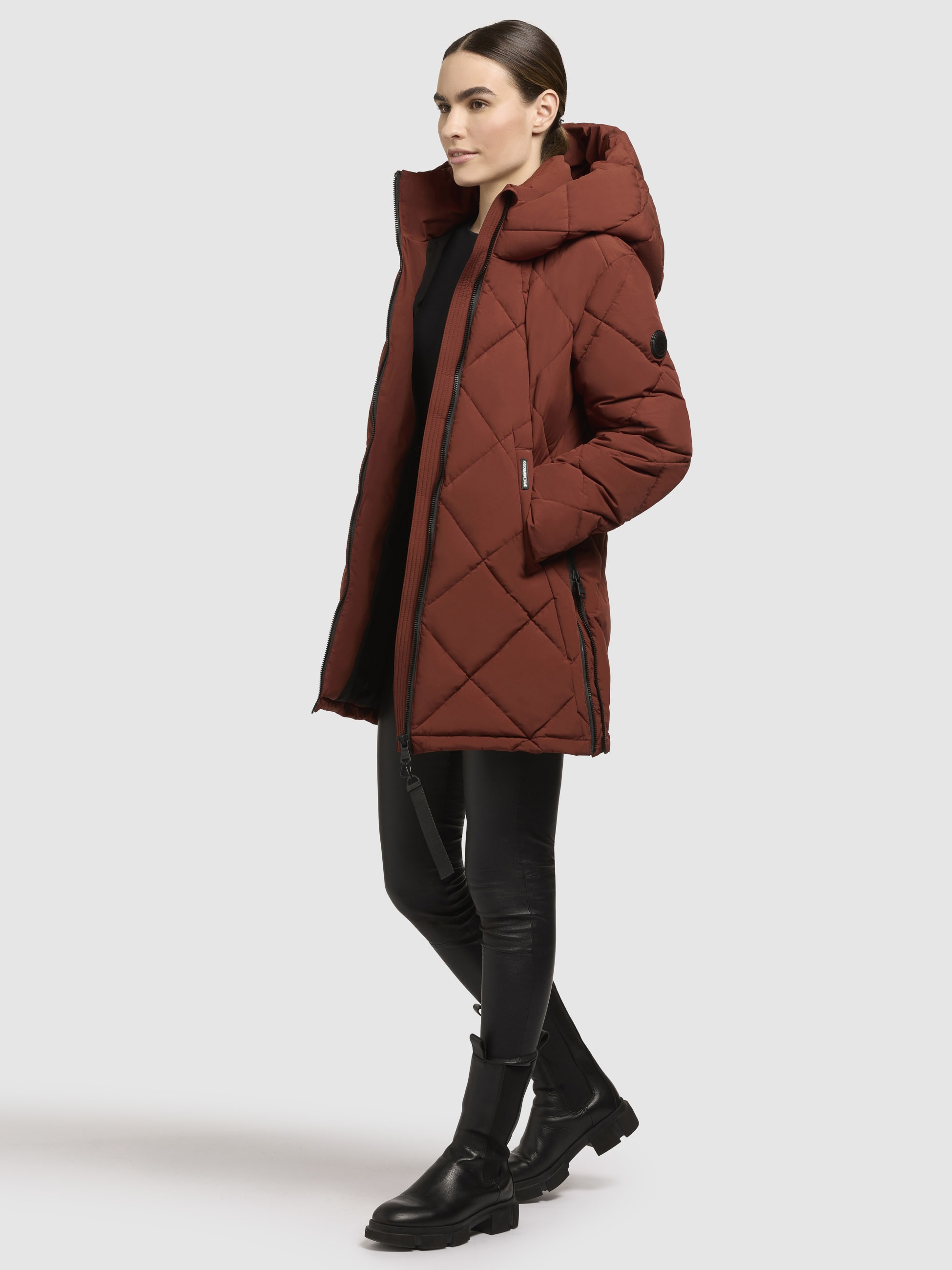 khujo Steppjacke »PEBB«, mit Kapuze