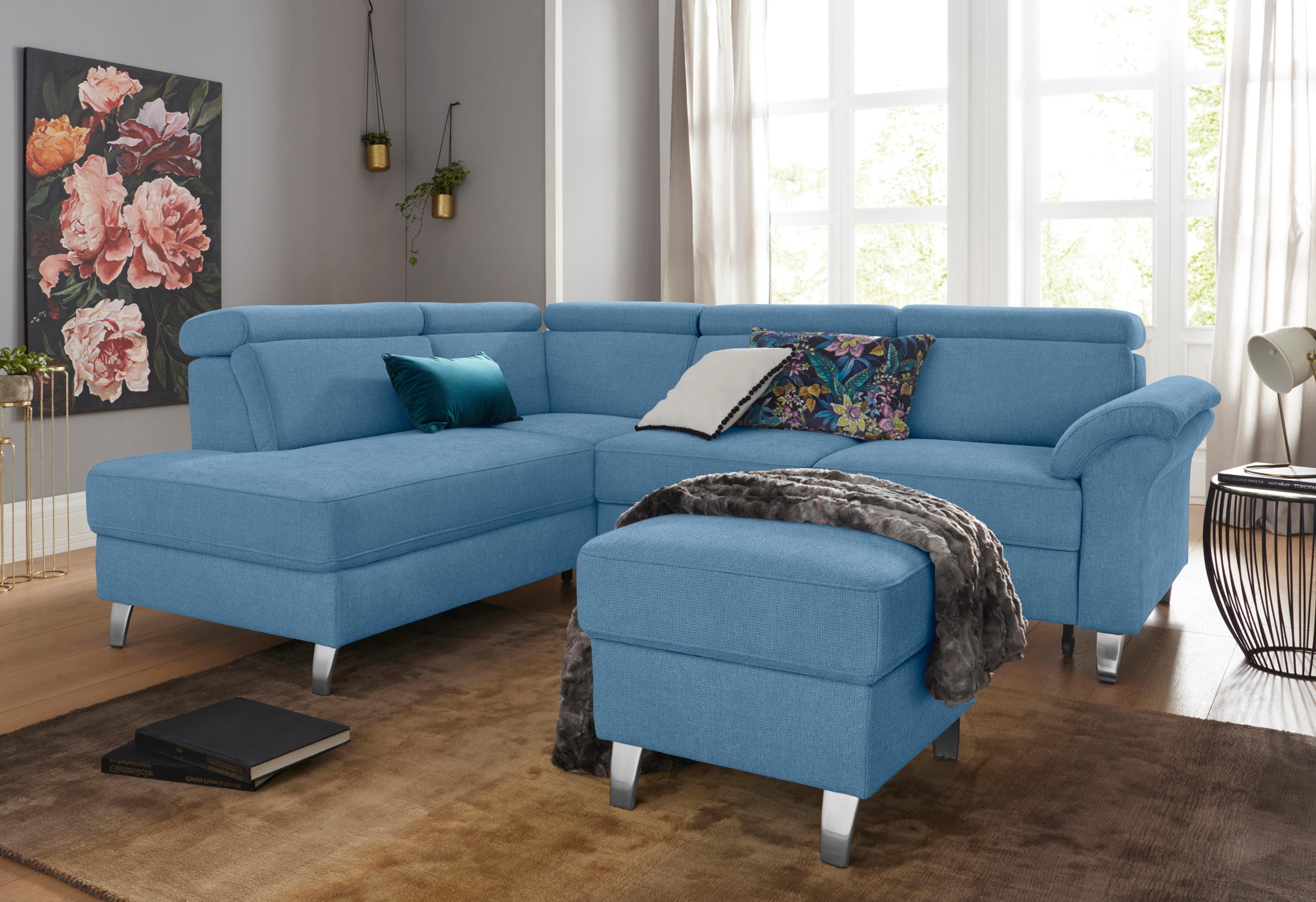 sit&more Ecksofa "Arngast L-Form" inklusive Kopfteilverstellung und Federke günstig online kaufen