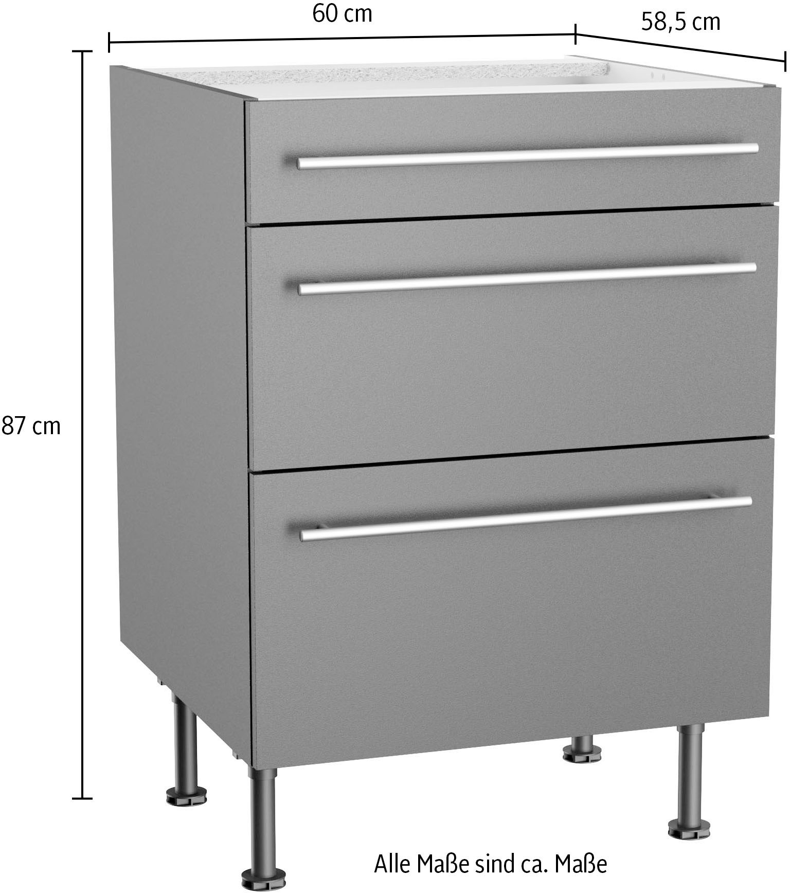 OPTIFIT Unterschrank »Bern2«, Breite 60 cm, 1 Schubkasten, 2 Auszüge