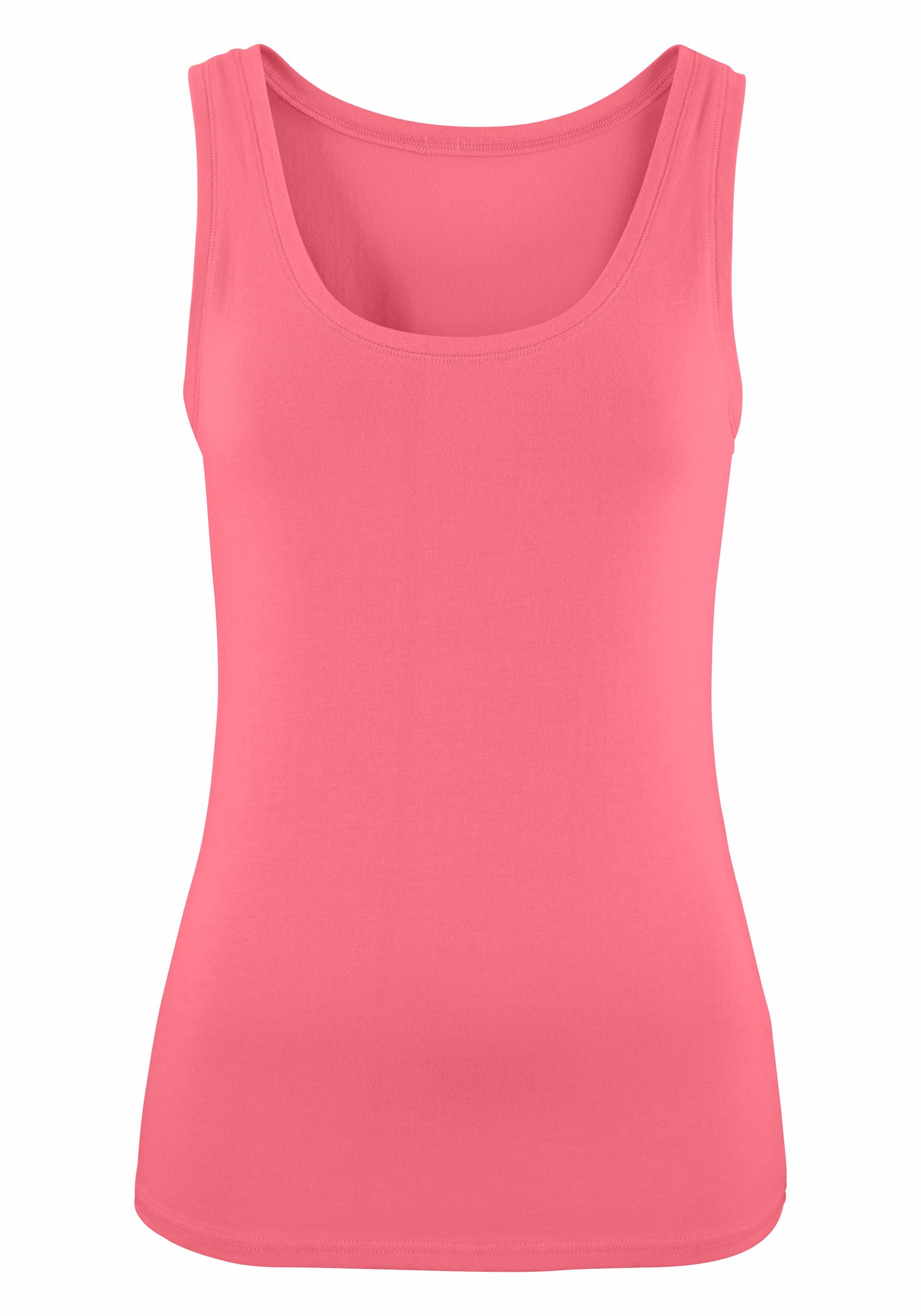 Vivance Tanktop, (2er-Pack), aus elastischer Baumwoll-Qualität, Strandtop