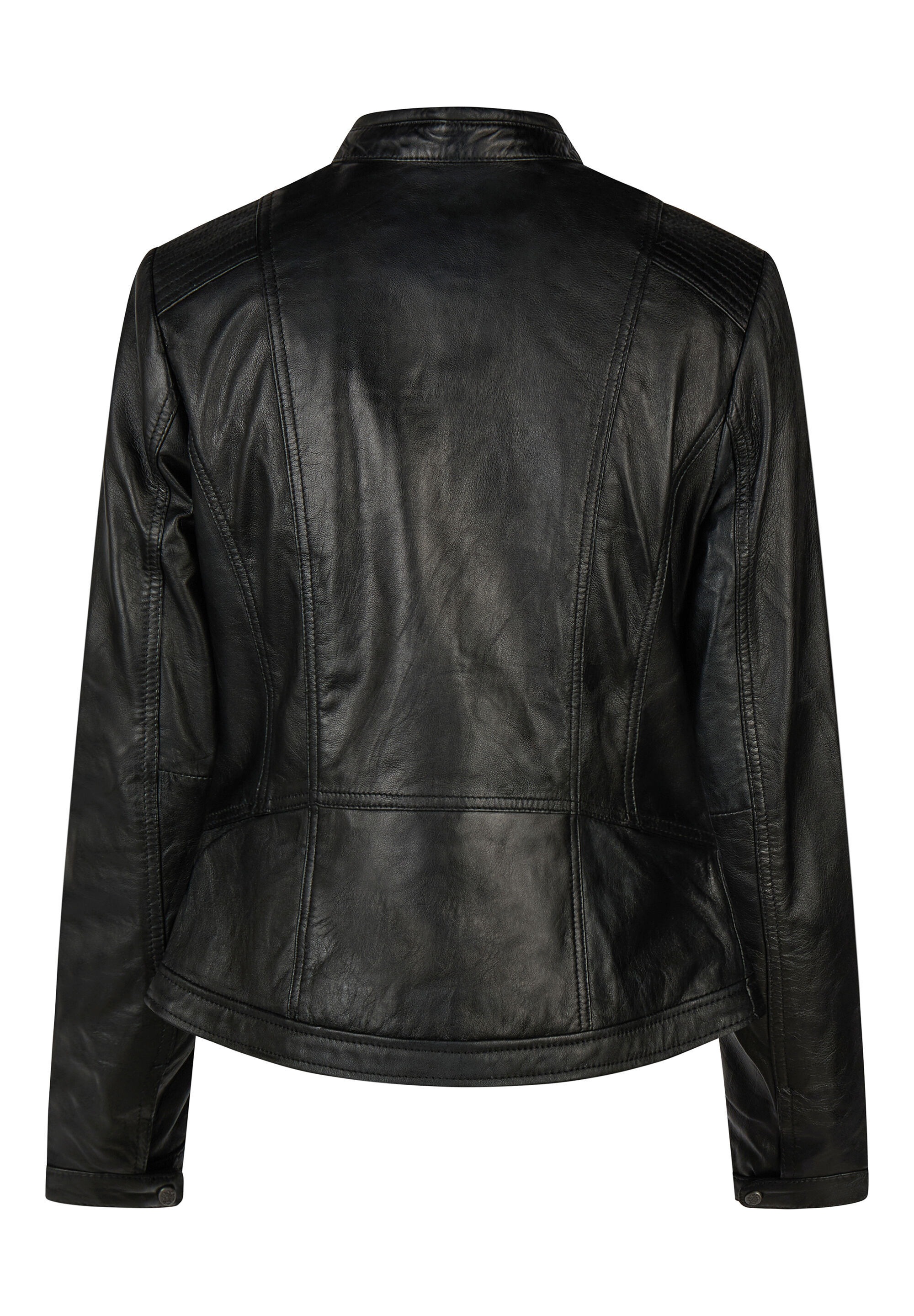 Apple of Eden Lederjacke »Apple of Eden Lederjacke« ohne Kapuze Stehkragen mit Druckknopf