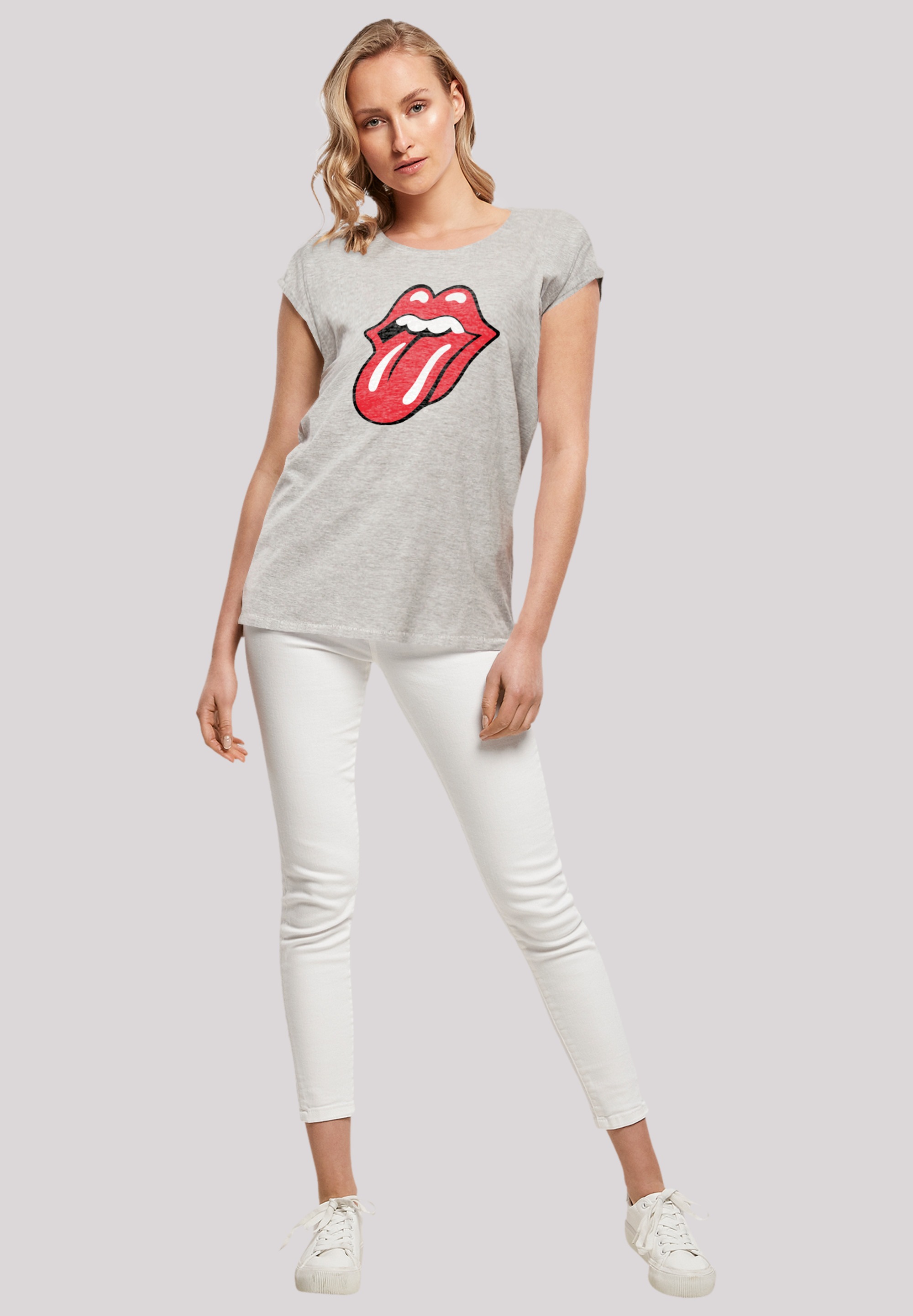 F4NT4STIC T-Shirt »The Rolling Stones Zunge Rot«, Print
