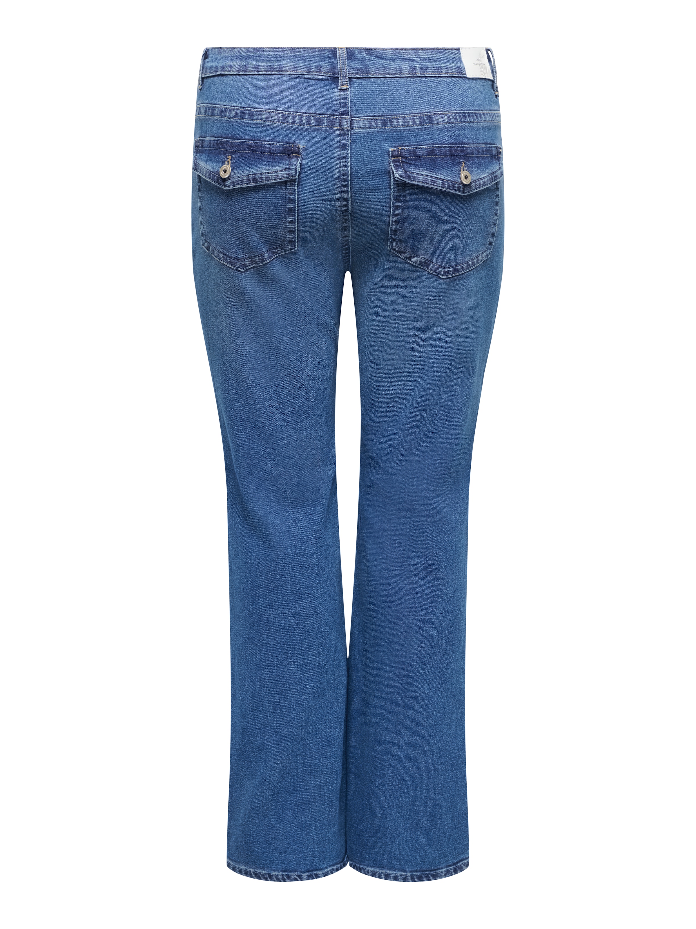 ONLY CARMAKOMA Bootcut-Jeans »CARPHOEBE REG BACK POC FLA PIM852 NOOS« Baumwollmischung, Regular Waist