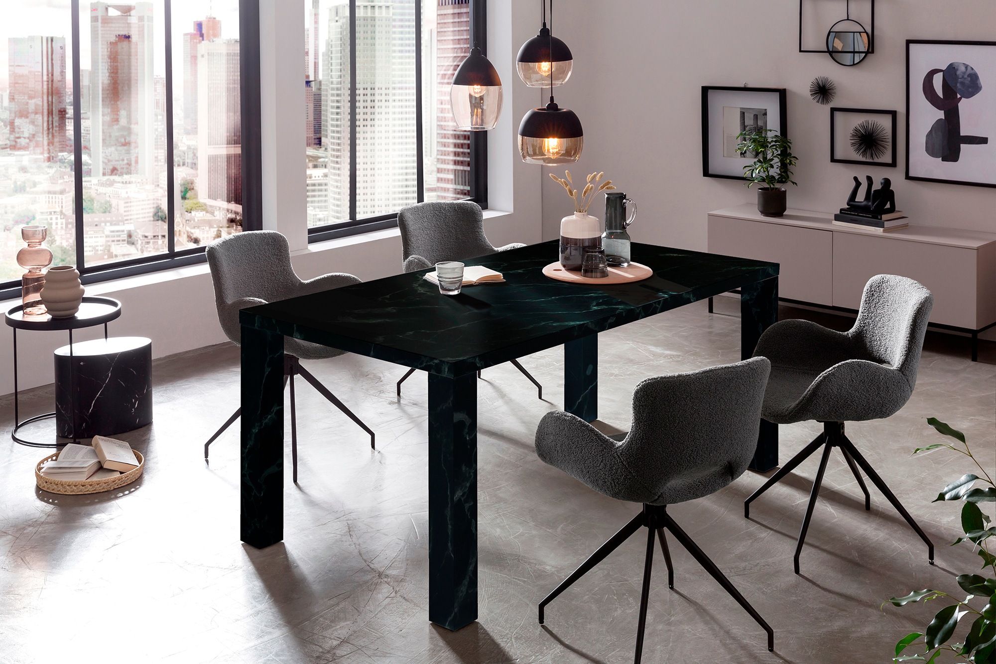 SalesFever Esstisch »Designer Tisch für Ihr Zuhause« Eleganz trifft Design in Marmoroptik