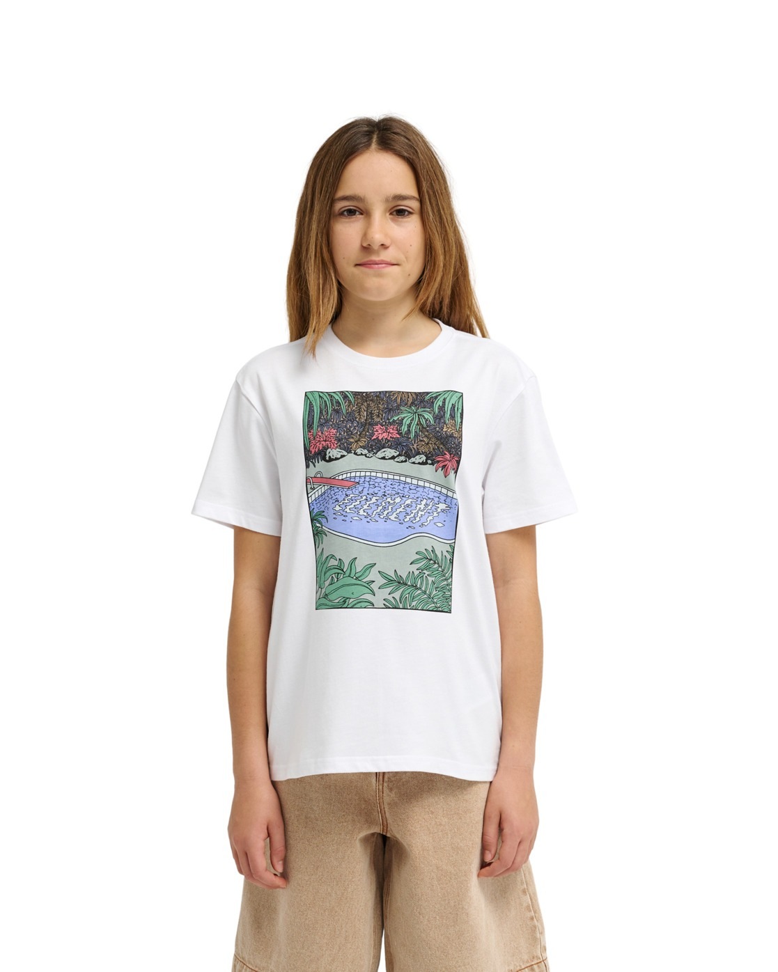 T-Shirt ELEMENT "Poolside", Jungen, Gr. 16(165-172cm), optic weiß, Obermaterial: 100% Walkfrottier;, Shirts T-Shirt
