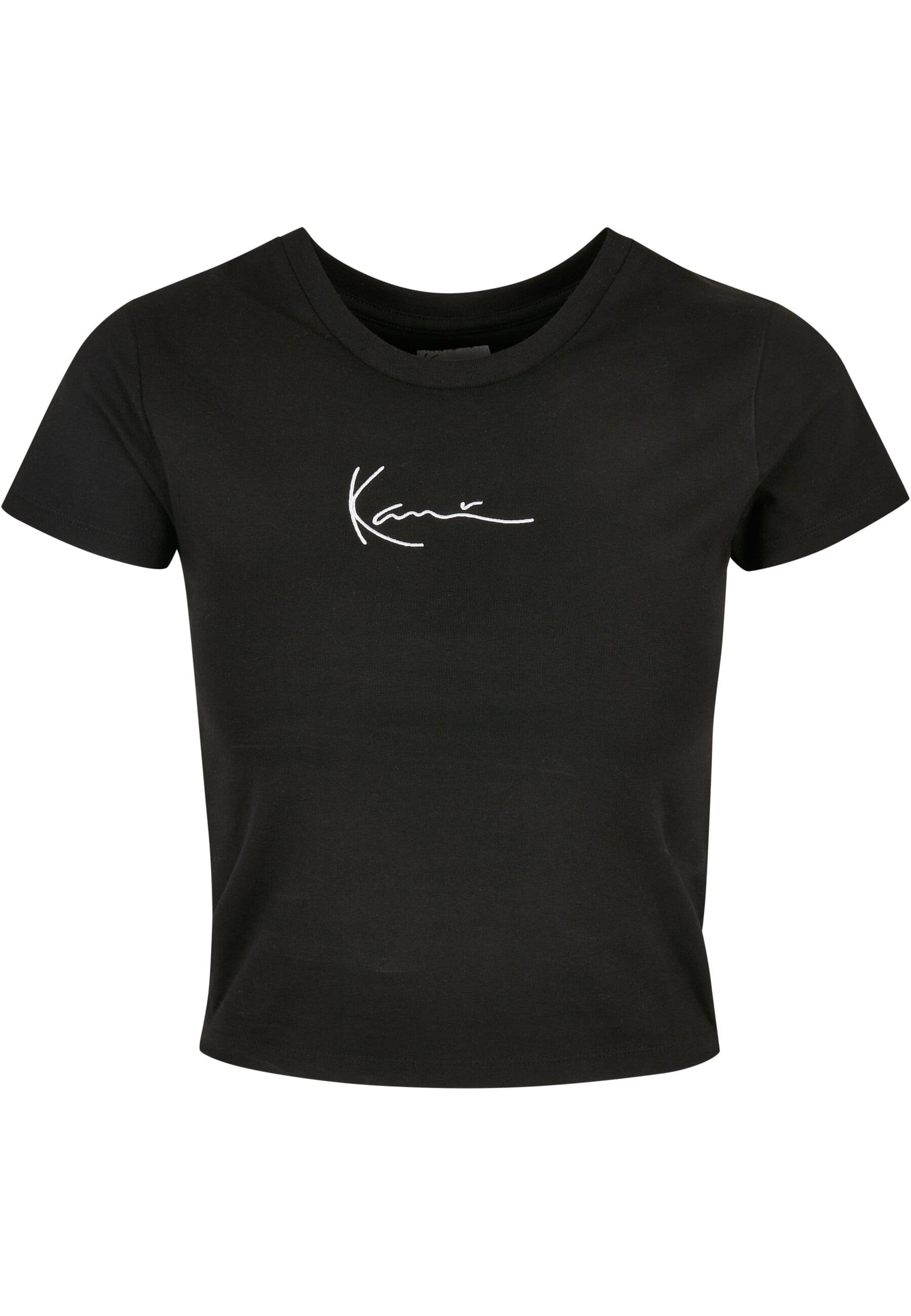 Karl Kani T-Shirt »Karl Kani Damen KKWQ22002BLK SMALL SIGNATURE SHORT TEE BLK«, (1 tlg.)