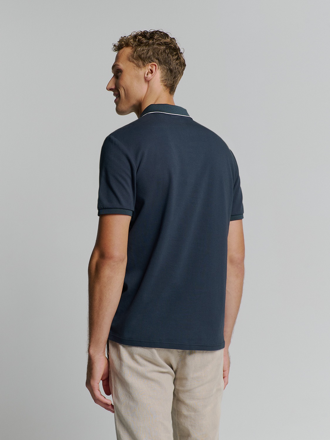 NO EXCESS Poloshirt "No Excess Poloshirt Polo Liquid Finished Cotton" günstig online kaufen