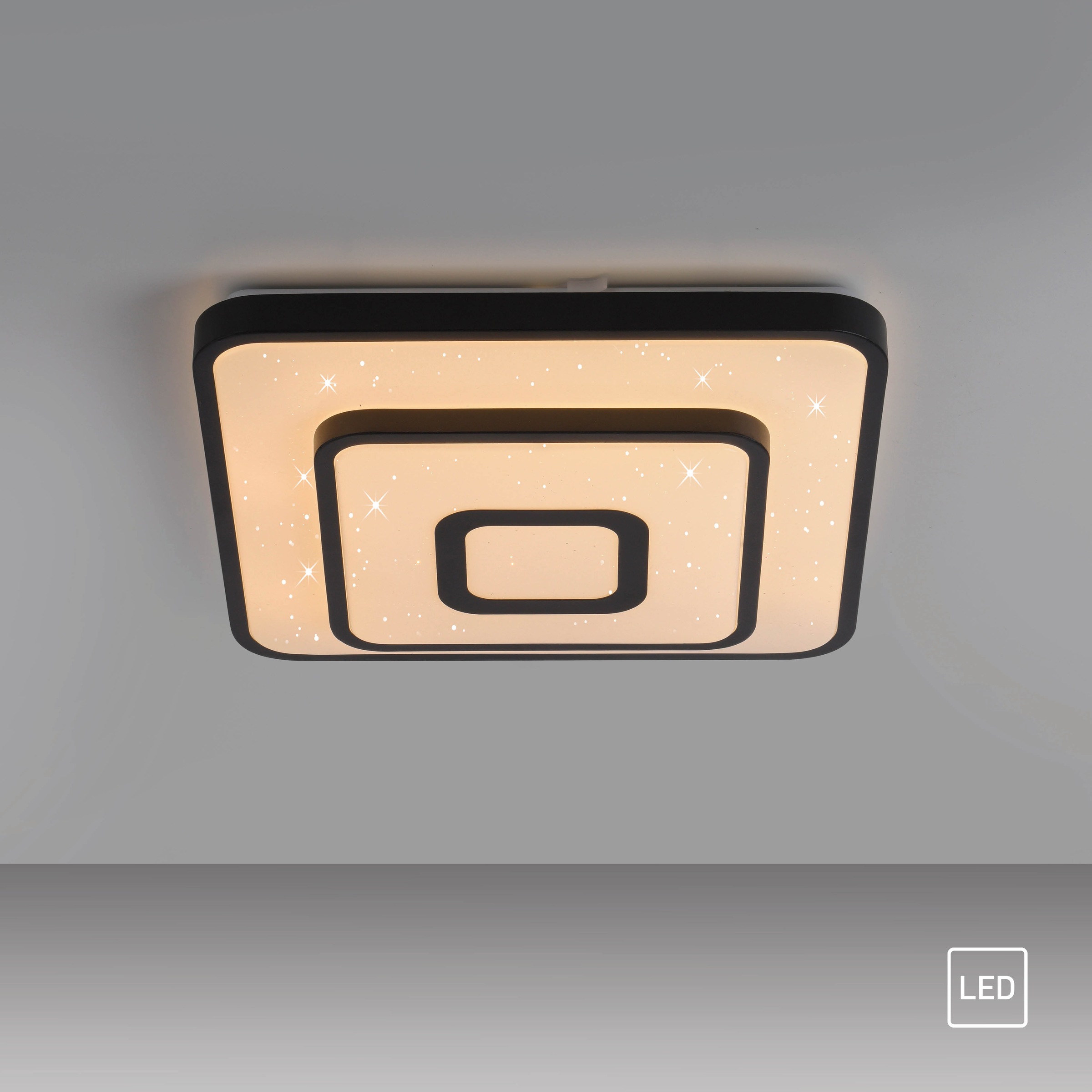 JUST LIGHT LED Deckenleuchte »TURANUS« LED-Board 1 Stk. Warmweiß Starry-Cover