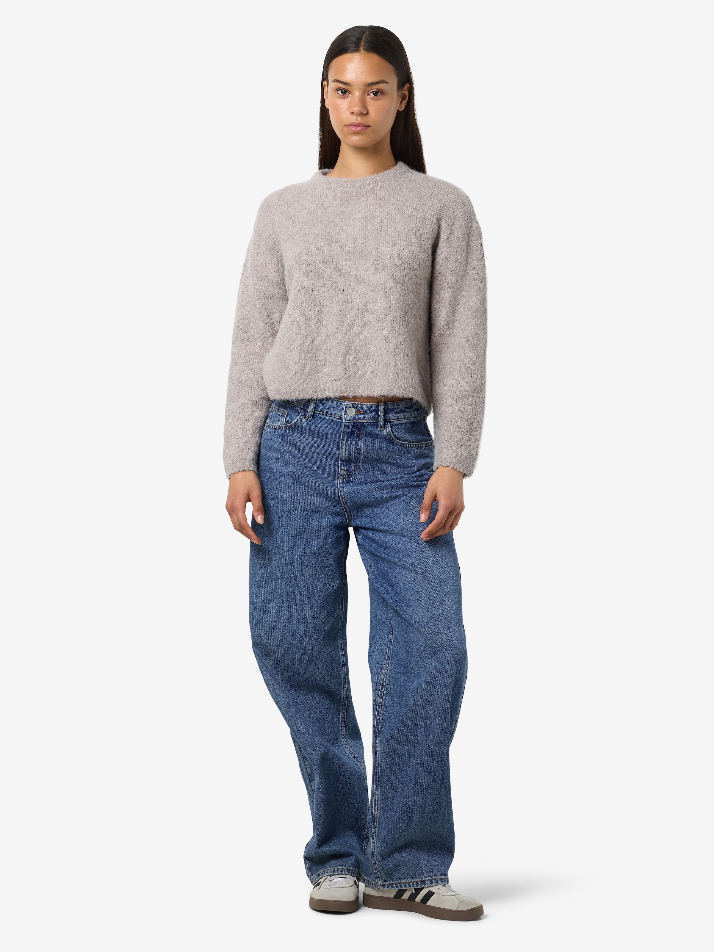 Noisy may Rundhalspullover »NMDOLLY L/S O-NECK KNIT FWD NOOS«