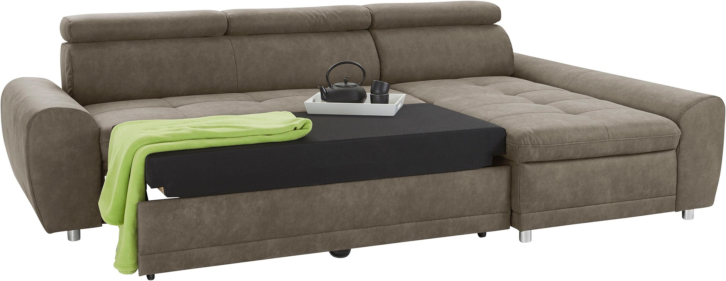 Thumbnail - sit&more Ecksofa "Riva L-Form", inklusive Kopteilverstellung, wahlweise mit Bettfunktion