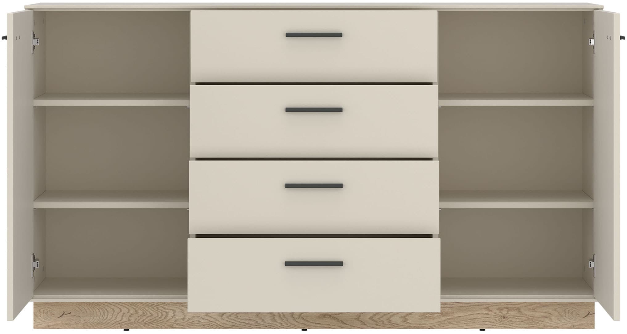 Home affaire Sideboard modernses Sideboard, Breite ca.155 cm, 2 Türen und 4 Schubkasten