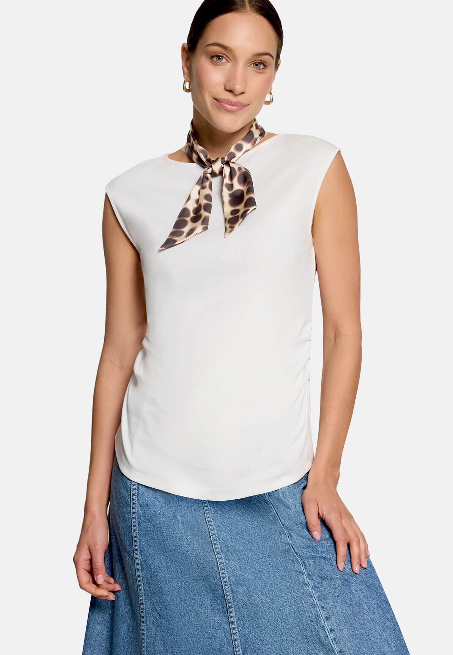 Zero T-Shirt »Damen kurzarm« 1 Halstuch