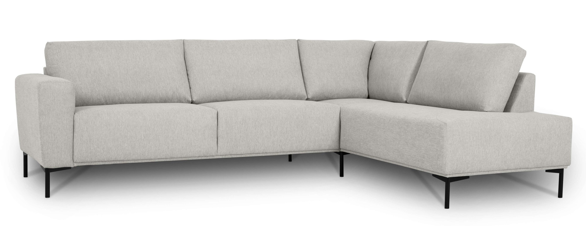 andas Ecksofa »Melby«, (2 St.), Breite 275 cm, in einem weichen Struktur Stoff, lose Rückenkissen