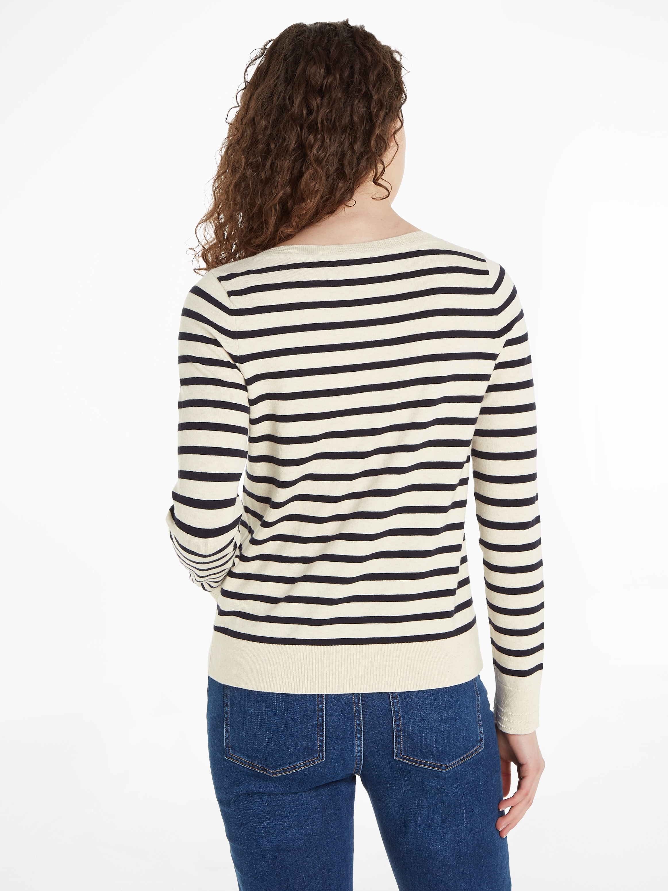 BOAT-NK online »CO Strickpullover Tommy | bestellen mit JERSEY BAUR Hilfiger STITCH SWEATER«, Logostickerei