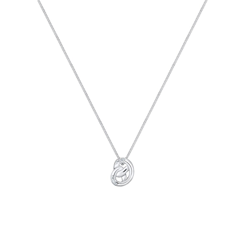 Elli Collierkettchen »Brezel Kristalle 925 Sterling Silber«