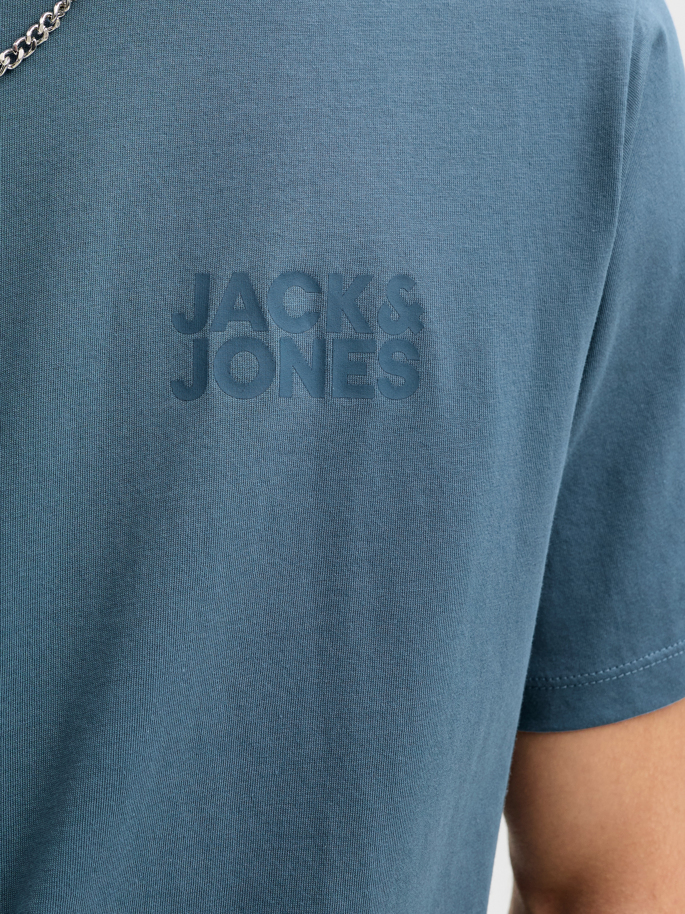 Jack & Jones Rundhalsshirt »JJECORP mit Logo-Print und klassischem Rundhals« mit Rundhalsausschnitt