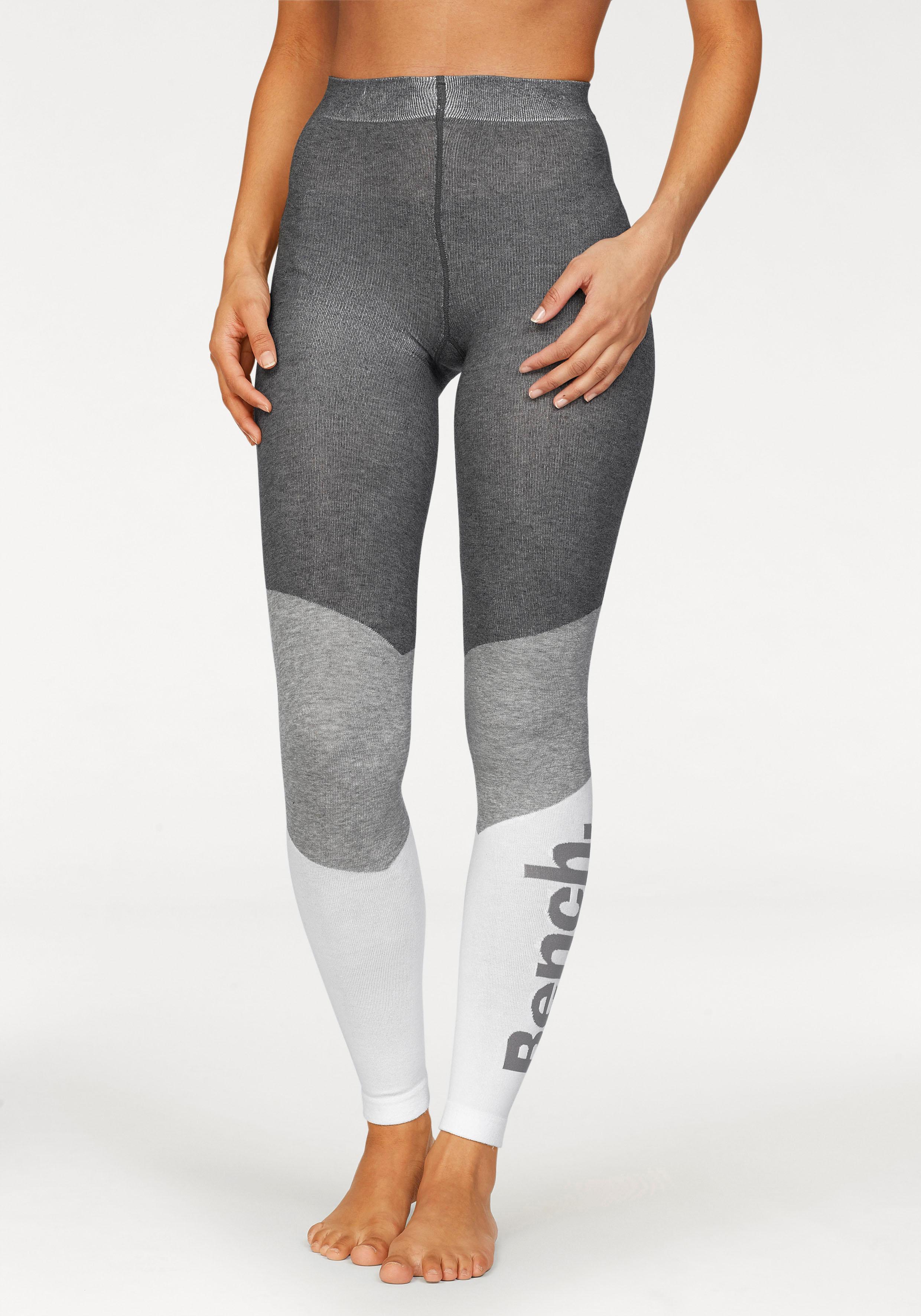 Bench. "Damen, Teenie" Packung, Strickstrumpfhose ohne Fuß im sportiven Colorblockdesign