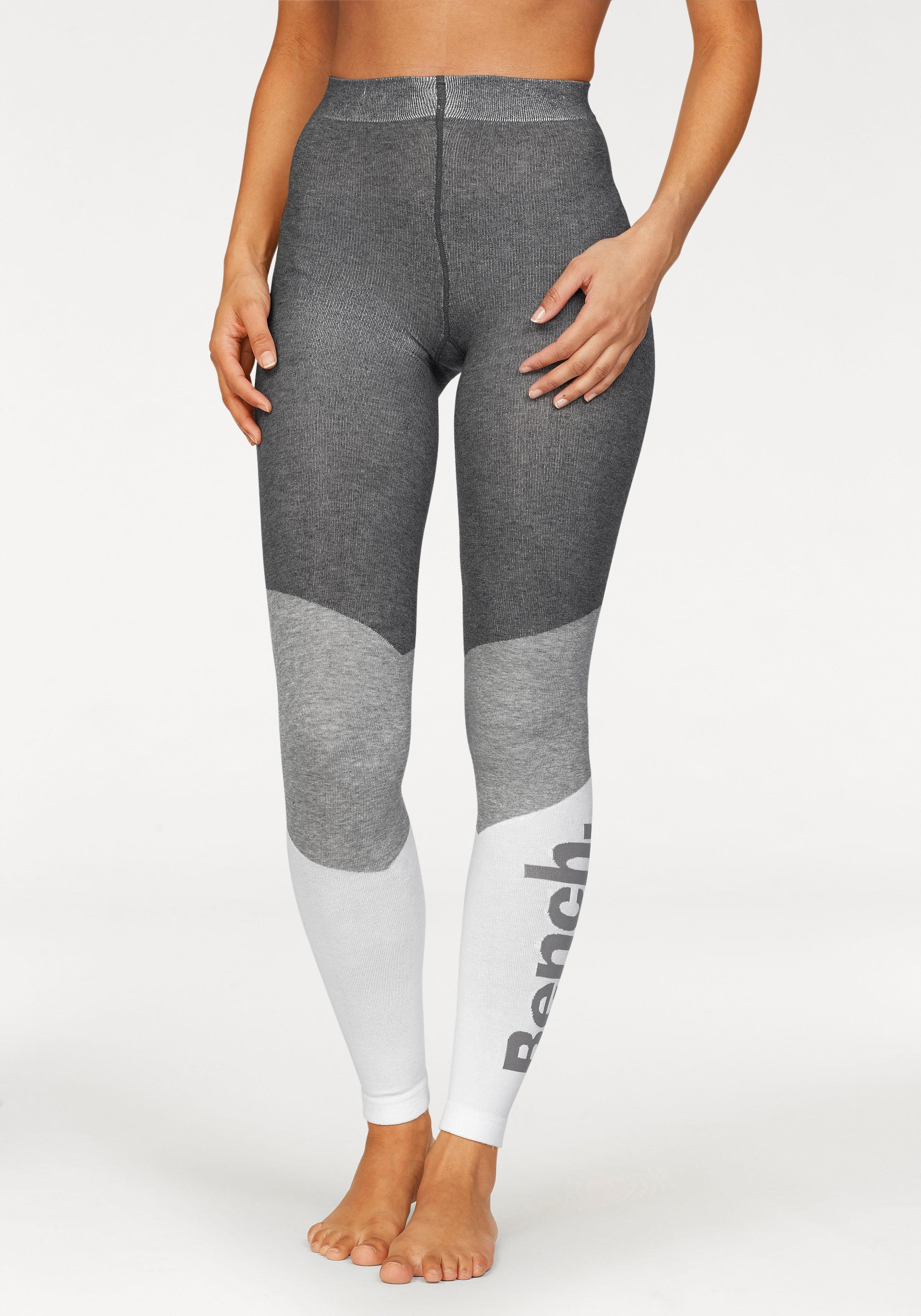 Bench. Strickstrumpfleggings Strickstrumpfhose ohne Fuß im sportiven Colorb günstig online kaufen