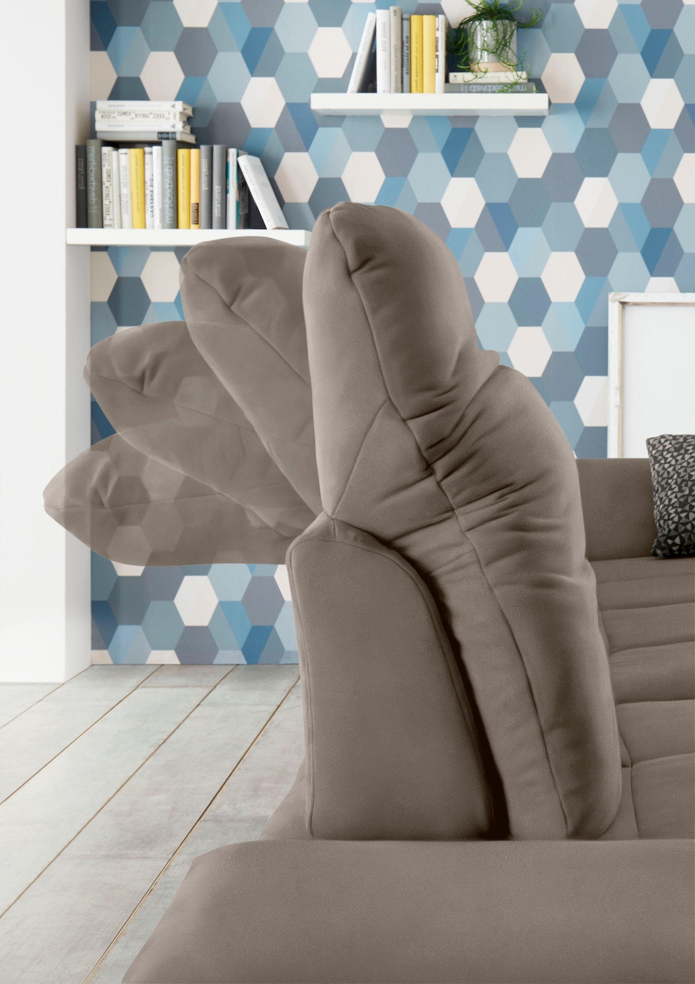 set one by Musterring Ecksofa "SO4100 V" mit verstellbaren Kopfteilen, wahl günstig online kaufen