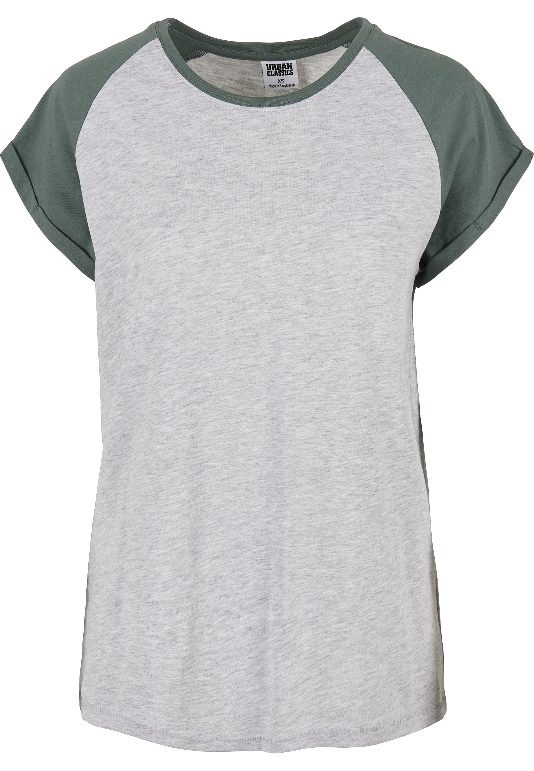 URBAN CLASSICS Kurzarmshirt "Urban Classics Damen Ladies Contrast Raglan Te günstig online kaufen