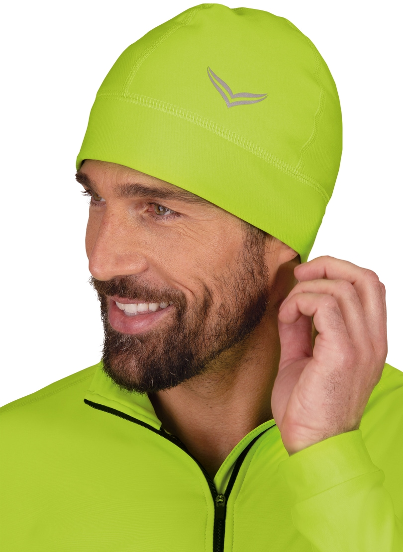 Trigema Strickmütze "TRIGEMA Mütze mit reflektierendem Logo", 1 Stk. günstig online kaufen