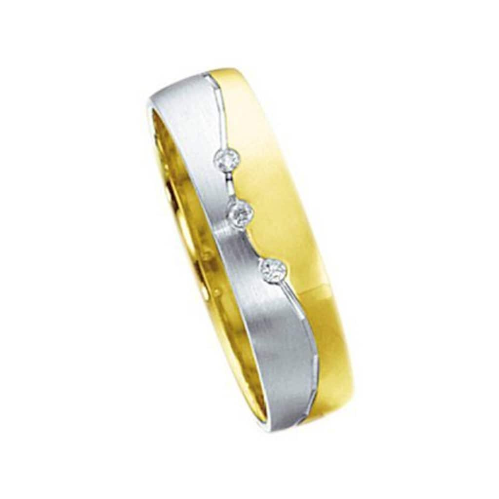 Firetti Trauring »Schmuck Geschenk Gold 375 Hochzeit Ehering Trauring "LIEBE" Welle«