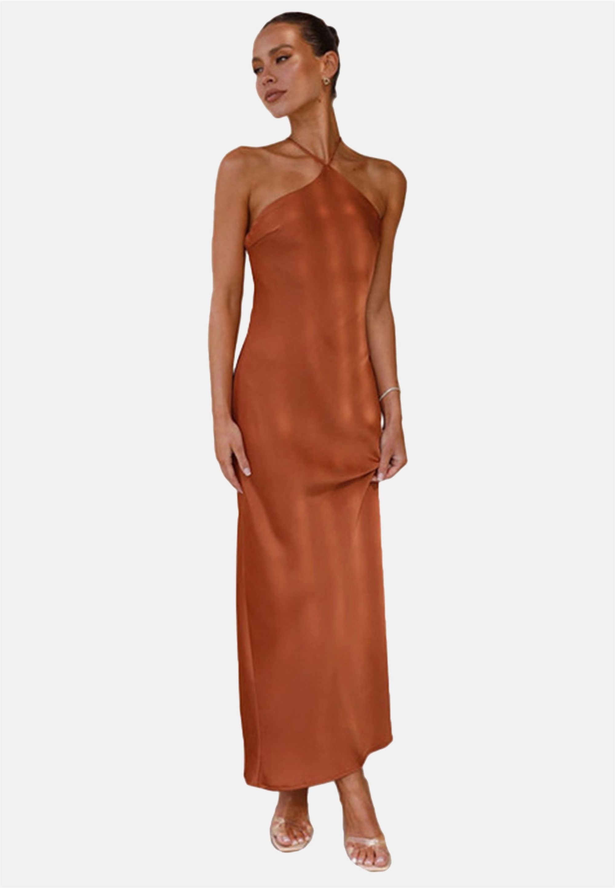 Moda Minx Jerseykleid »Kiki Long Dress«, mit angesagtem Neckholder-Design