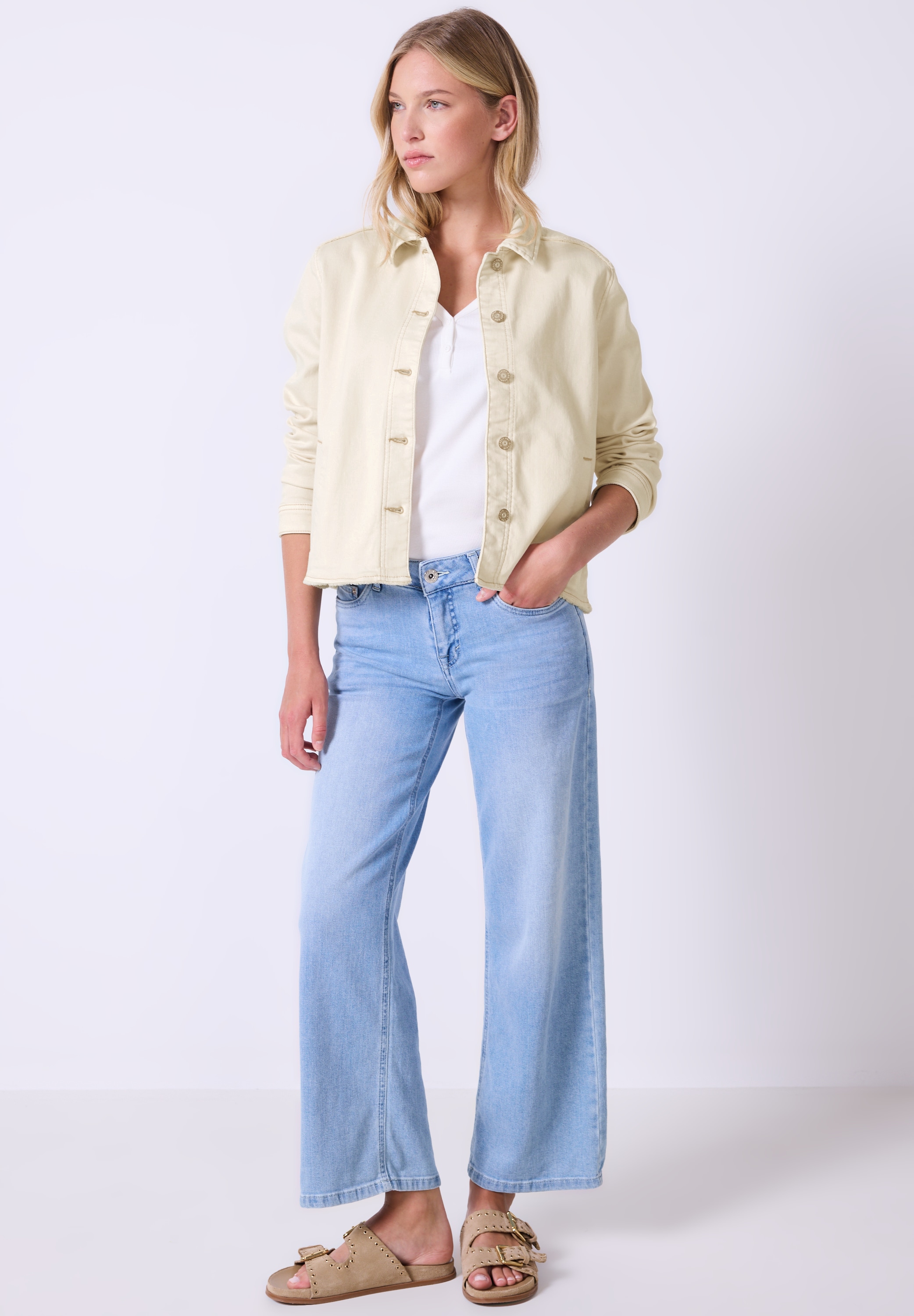 STREET ONE STUDIO Jeansjacke, ohne Kapuze, im Denim-Style