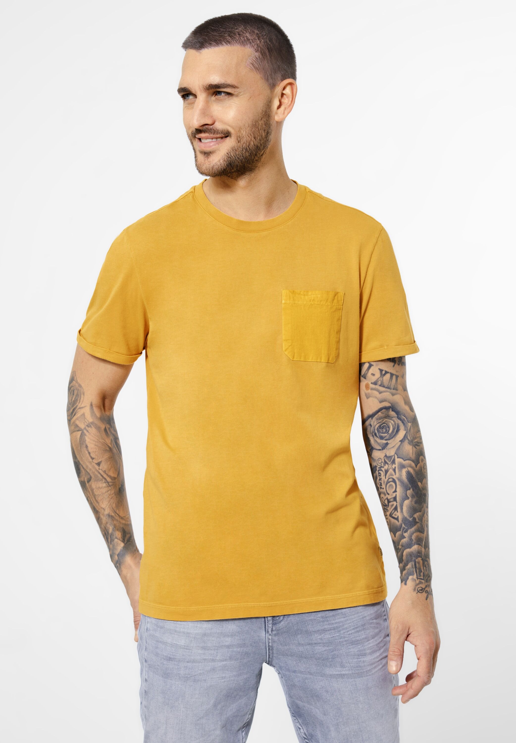 STREET ONE MEN T-Shirt mit Brusttasche
