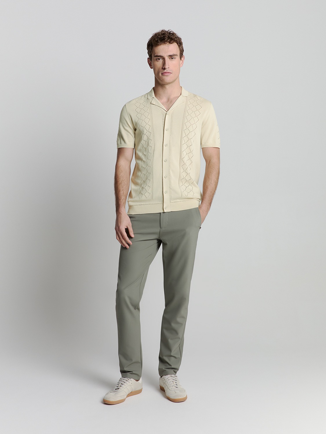 NO EXCESS T-Shirt »No Excess Poloshirt mit kurzen Ärmeln«