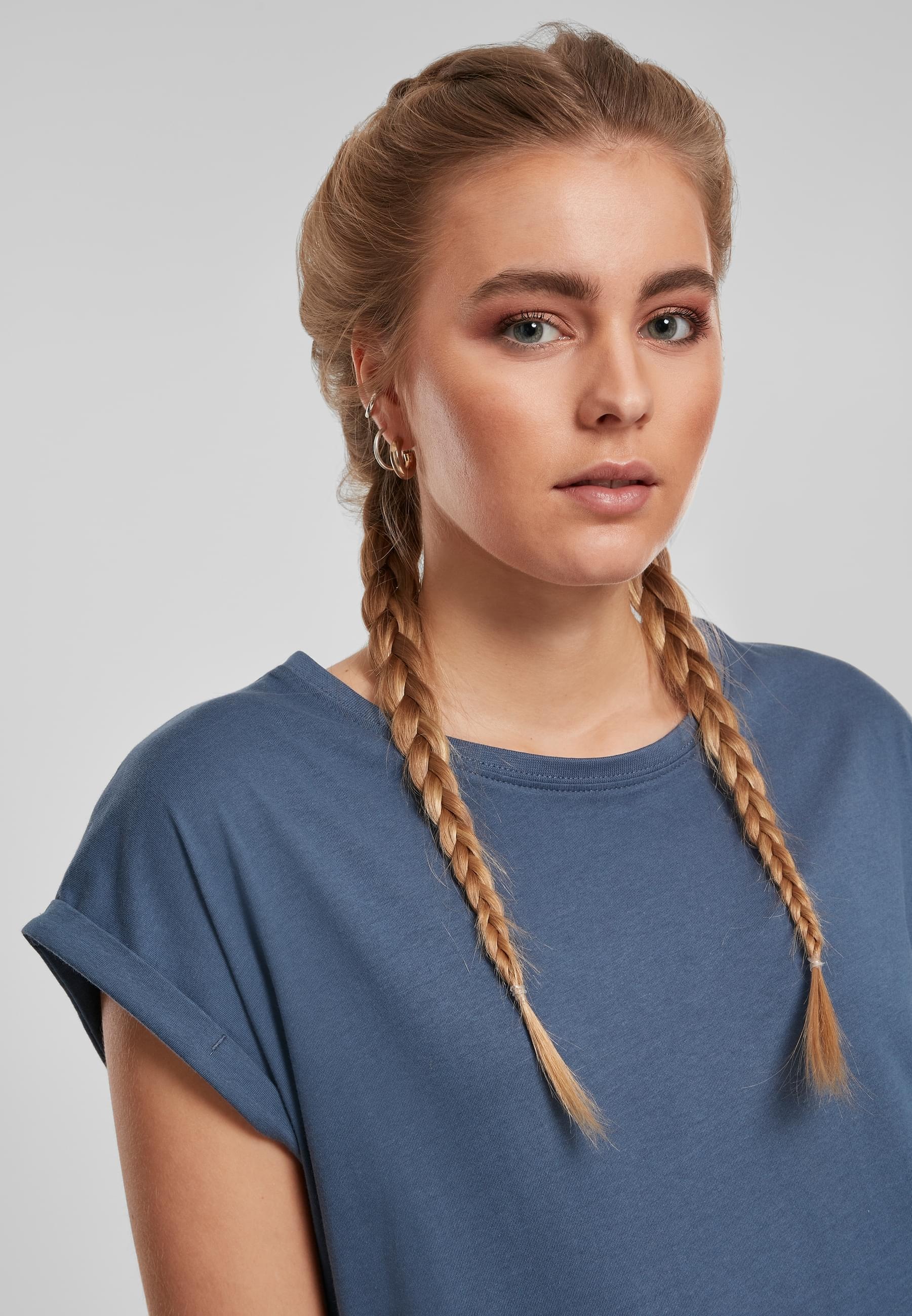 URBAN CLASSICS Kurzarmshirt »Urban Classics Damen Ladies Extended Shoulder Tee«, (1 tlg.)