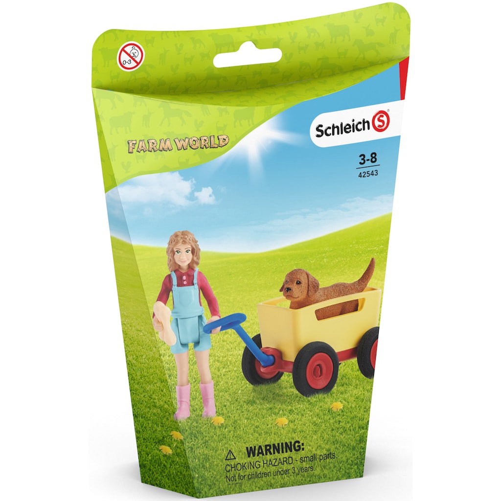 Schleich® Spielfigur »FARM WORLD, Bollerwagen-Ausflug (42543)«