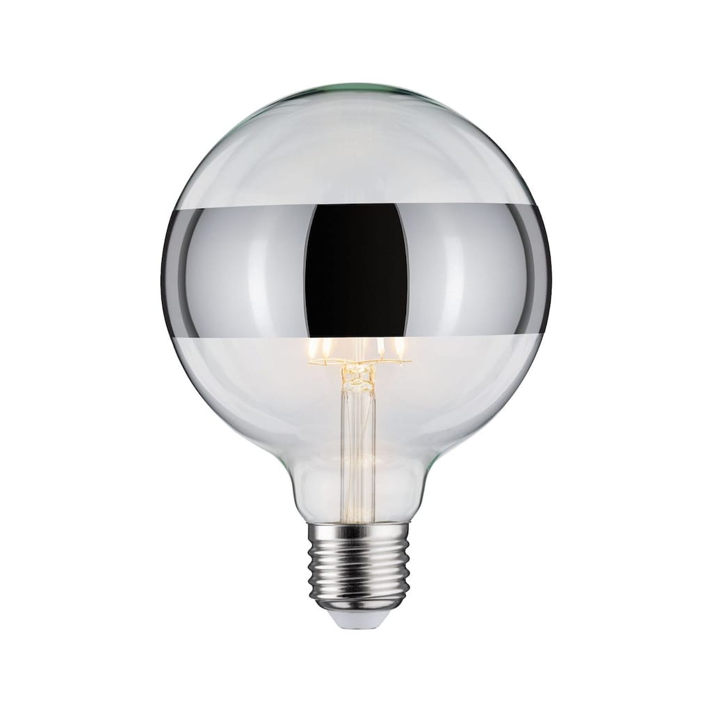 Paulmann LED-Leuchtmittel »G125 Ringspiegel 640lm 2700K 6,5W 230V silber«, 1 St., Warmweiß