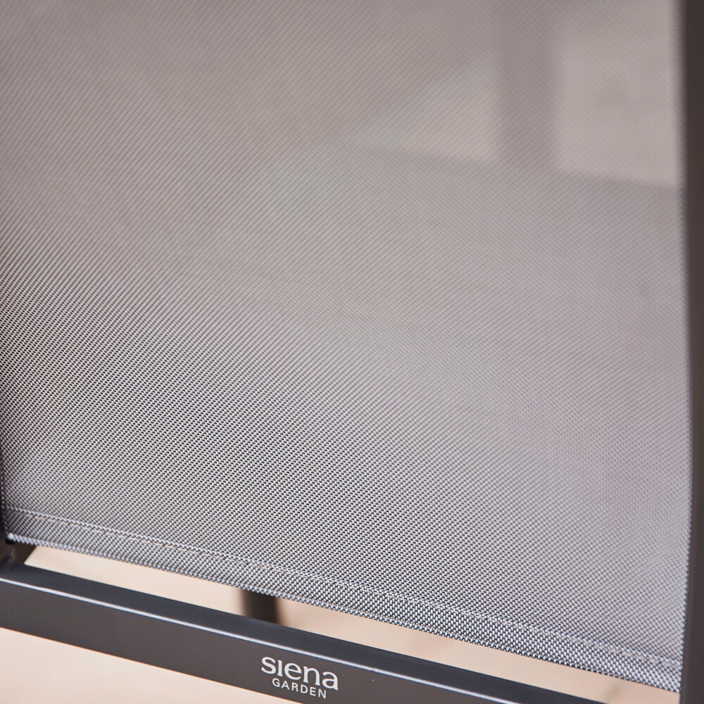 Siena Garden Gartensessel »VELIA Stapelsessel matt anthrazit« Gestell aus Aluminium, Ranotex®-Gewebe dunkelgrau