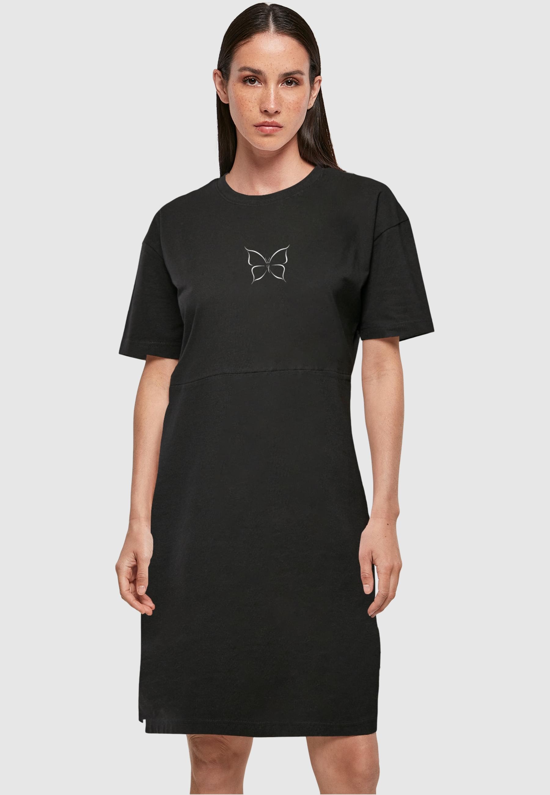 Merchcode Shirtkleid »Merchcode Damen Ladies Spring - Butterfly Oversized Slit Dress«, (1 tlg.)