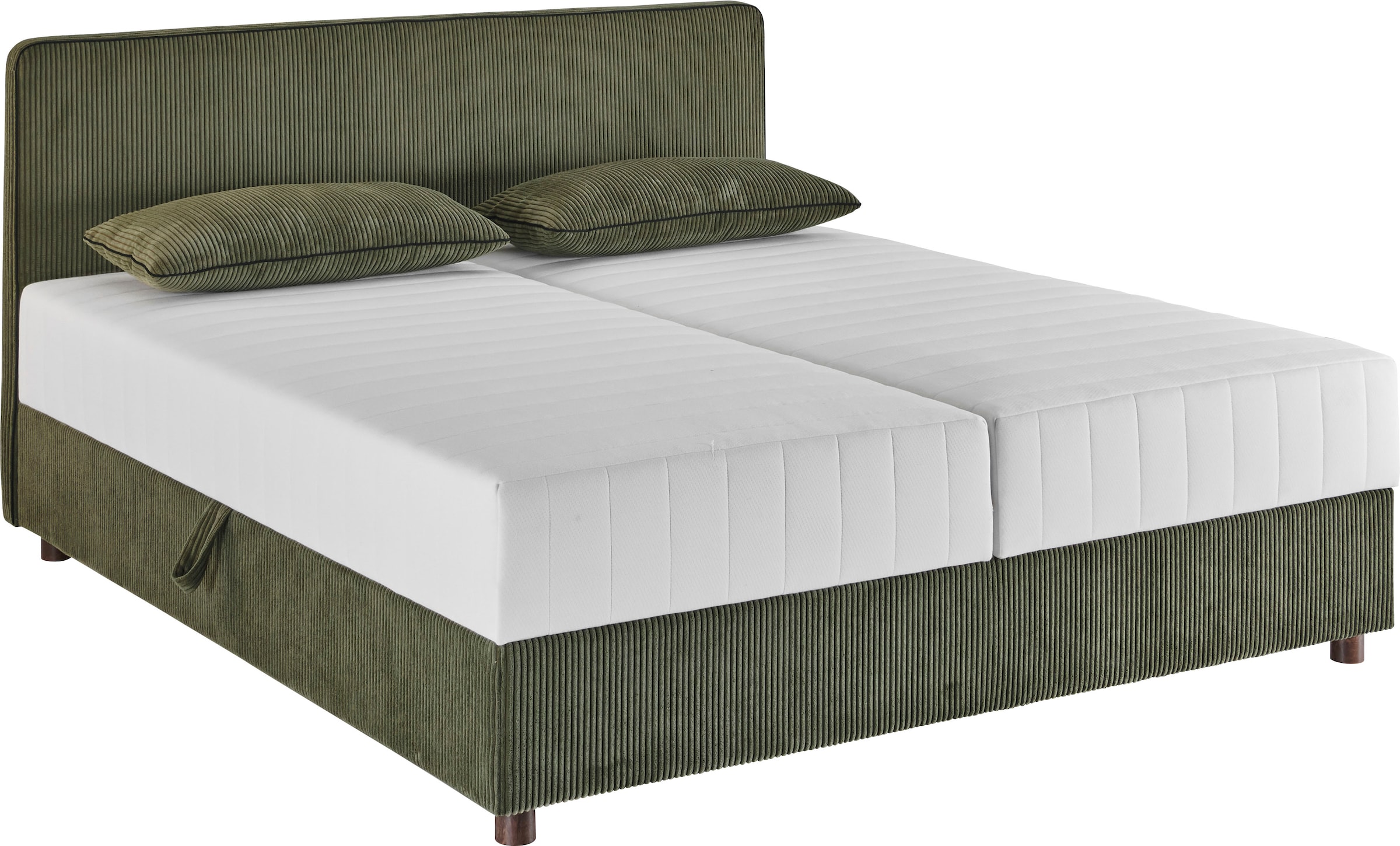 ATLANTIC home collection Bett »Corinna«, Boxbett inkl. Stauraum, Cord, erhältlich in unterschiedlichen Breiten