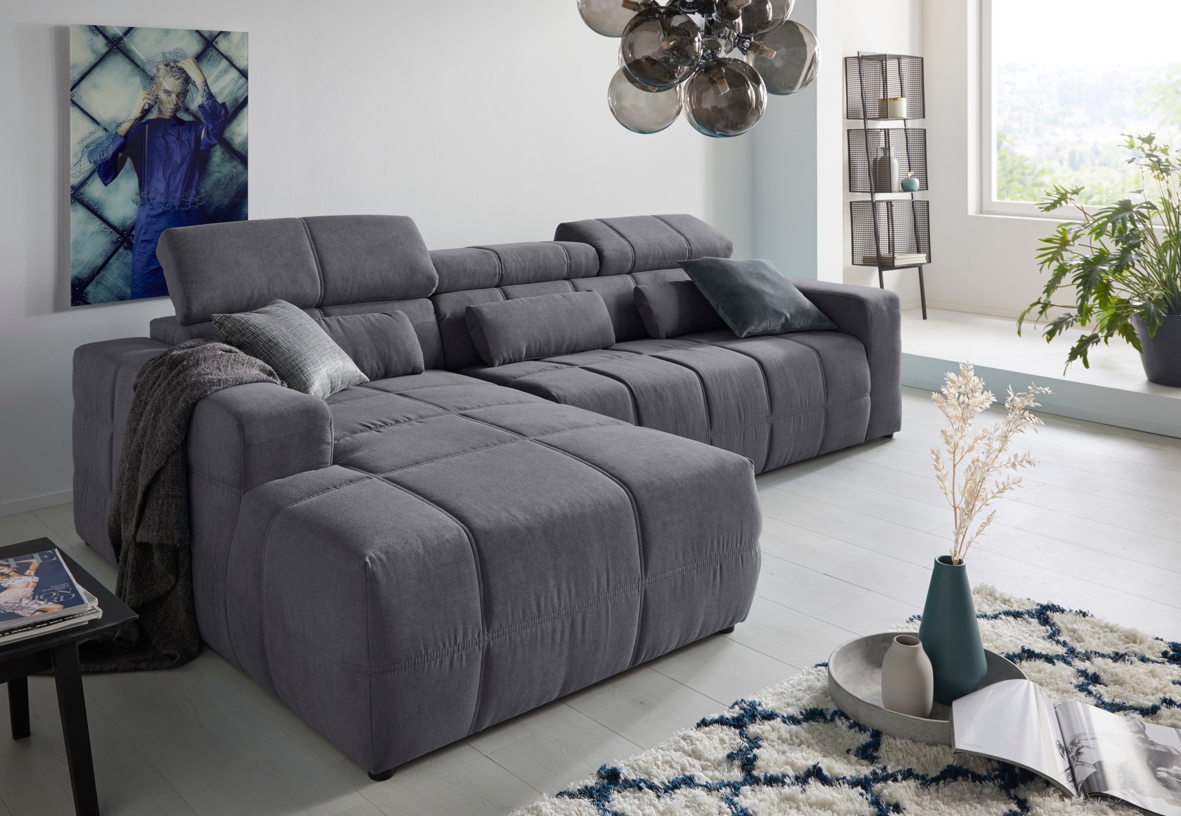 DOMO collection Ecksofa "Brandon B/T/H: 289/177/80 cm, whlw. mit Sitztiefen günstig online kaufen