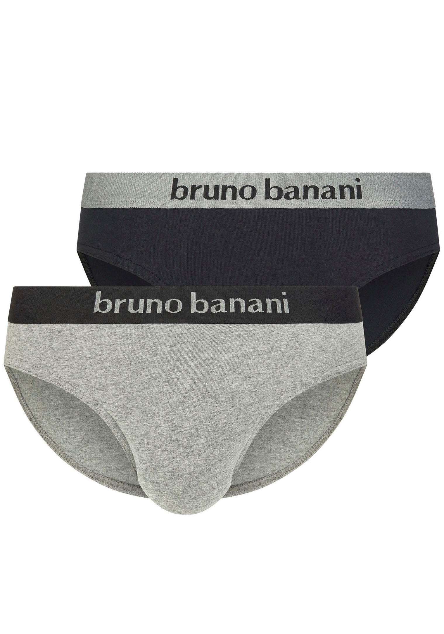 Bruno Banani Slip "Flowing", (2er Pack), mit Logobund