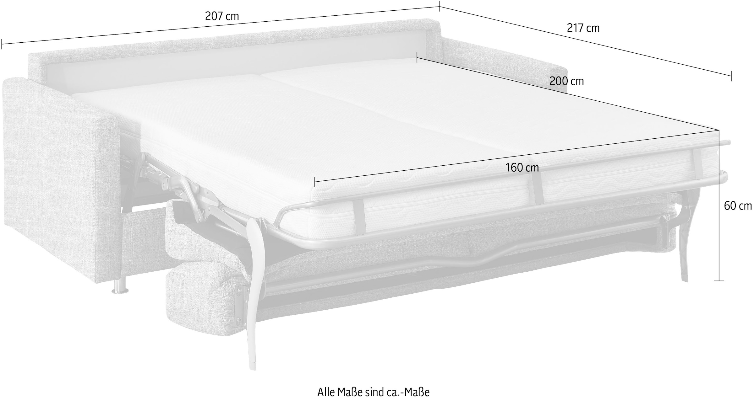 Bali Schlafsofa »JUNARA, Dauerschlaffunkiton, 2 einzelne Matratzen,«, Sensoform- oder Gelformmatratzen und Lattenrost