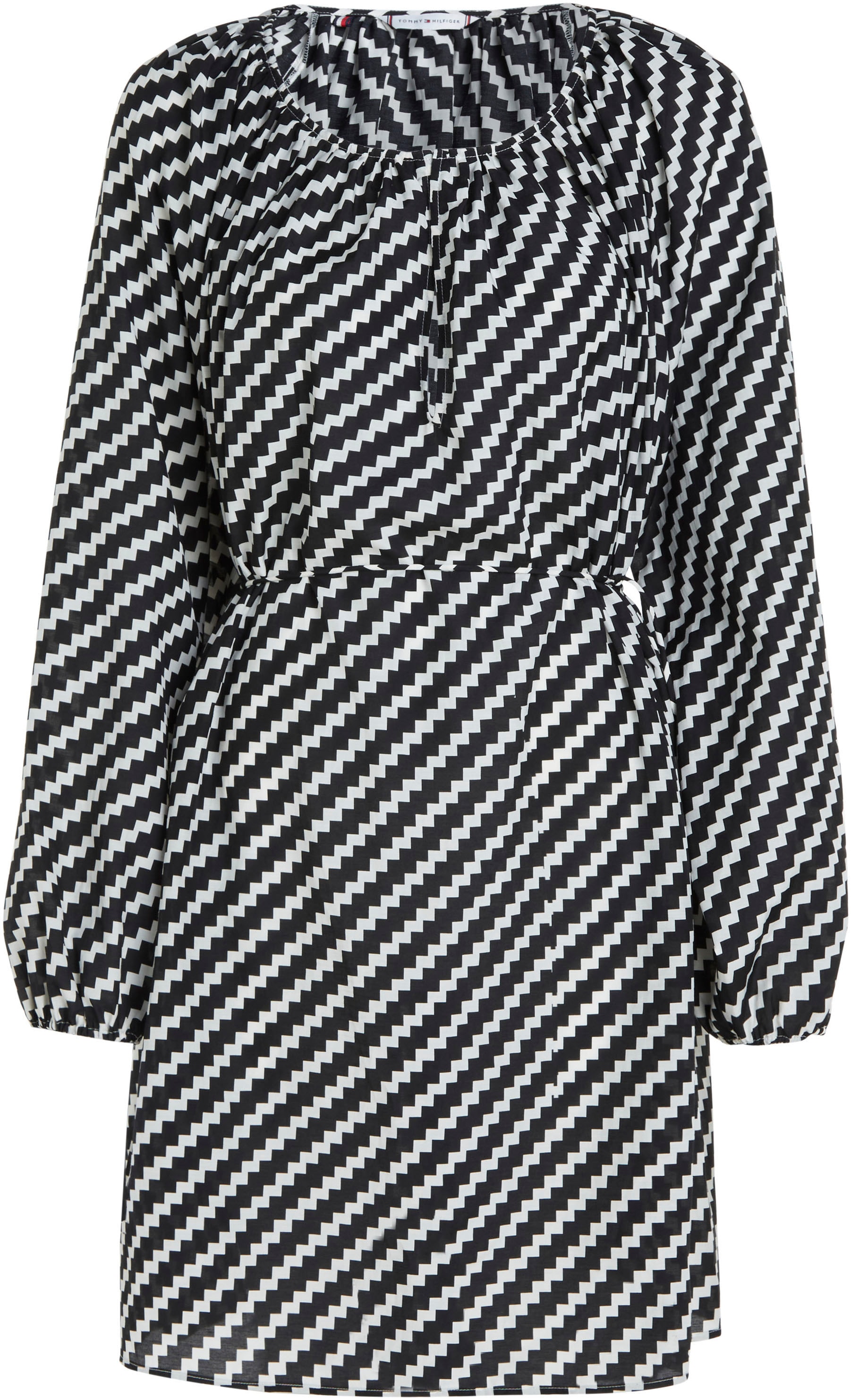 Tommy Hilfiger Jerseykleid »SMD BAUR kaufen DRESS«, FLUID | mit online DETAIL KNEE Logopatch