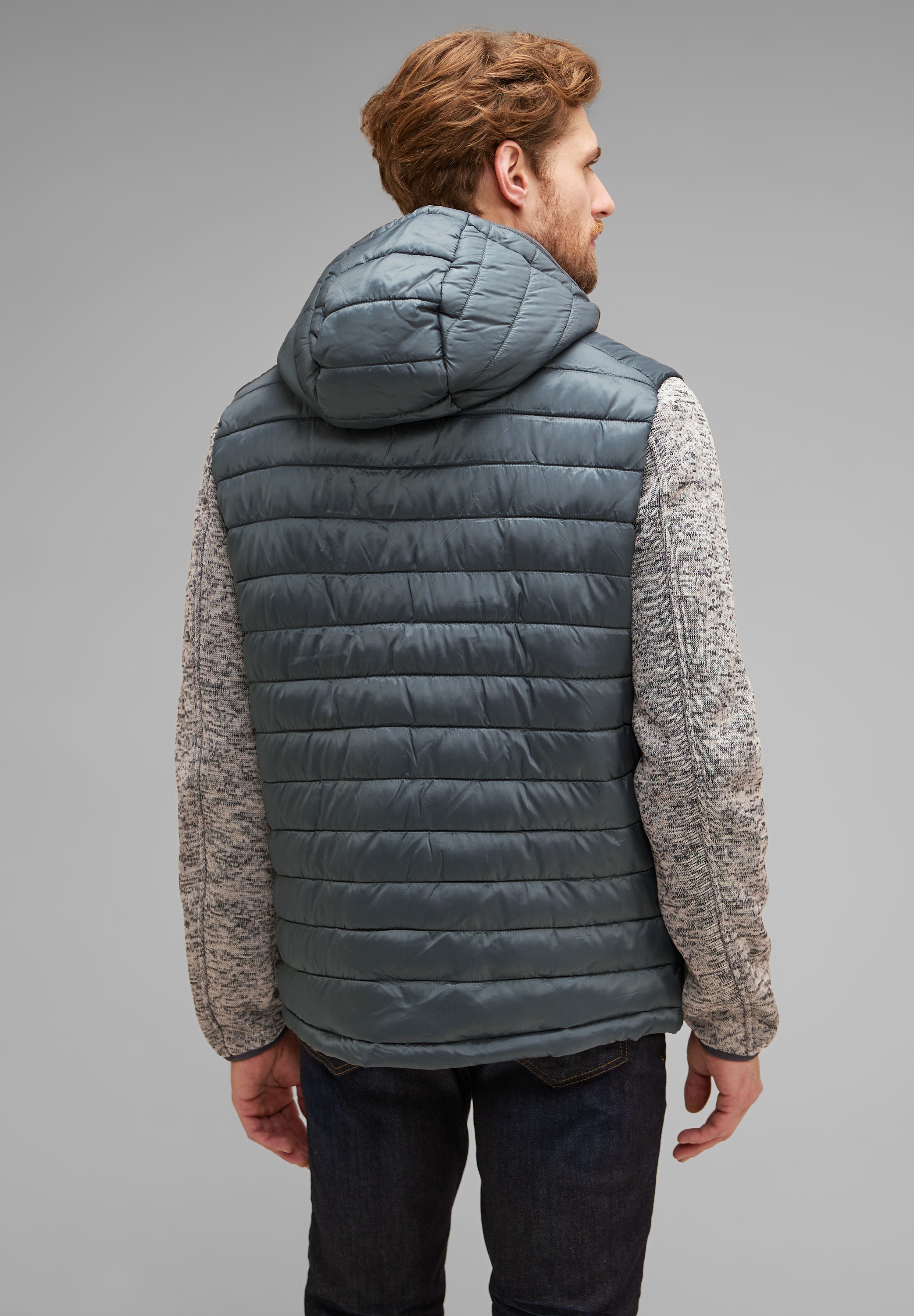 STREET ONE MEN Steppjacke, mit Kapuze, mit Kapuze