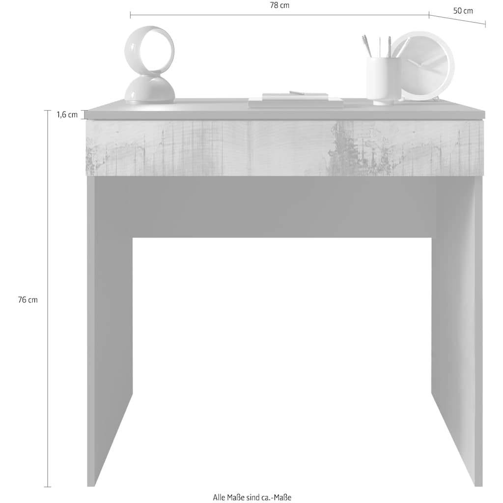 INOSIGN Schreibtisch »Basic, Computertisch mit 1 Schublade«, Arbeitstisch, Schminktisch in versch. Farben, Breite 78 oder 110 cm