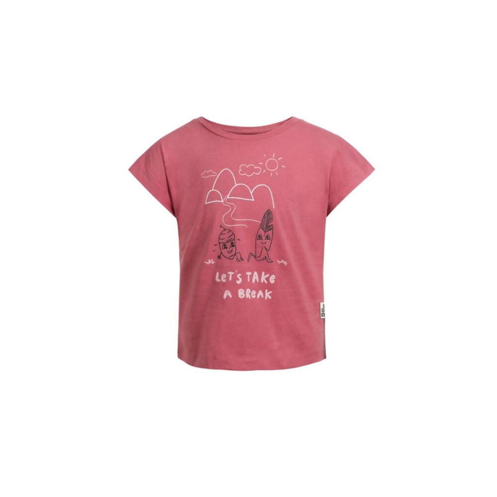 Jack Wolfskin T-Shirt »TAKE A BREAK T G«, für Mädchen mit einem süßen Aufdruck